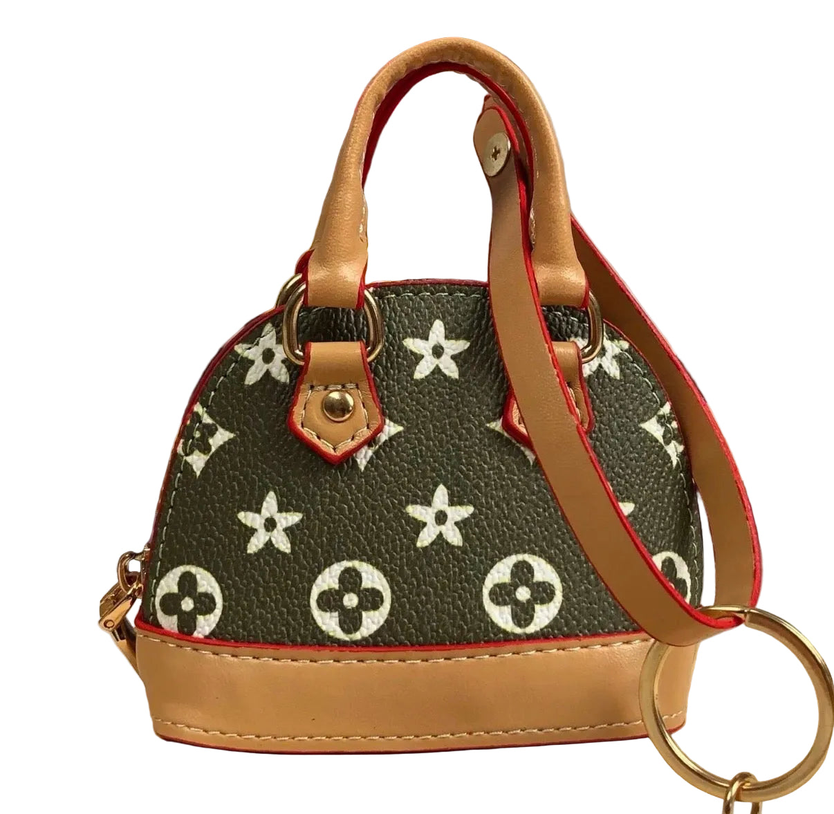 Faux Alma Bag Charm - Green