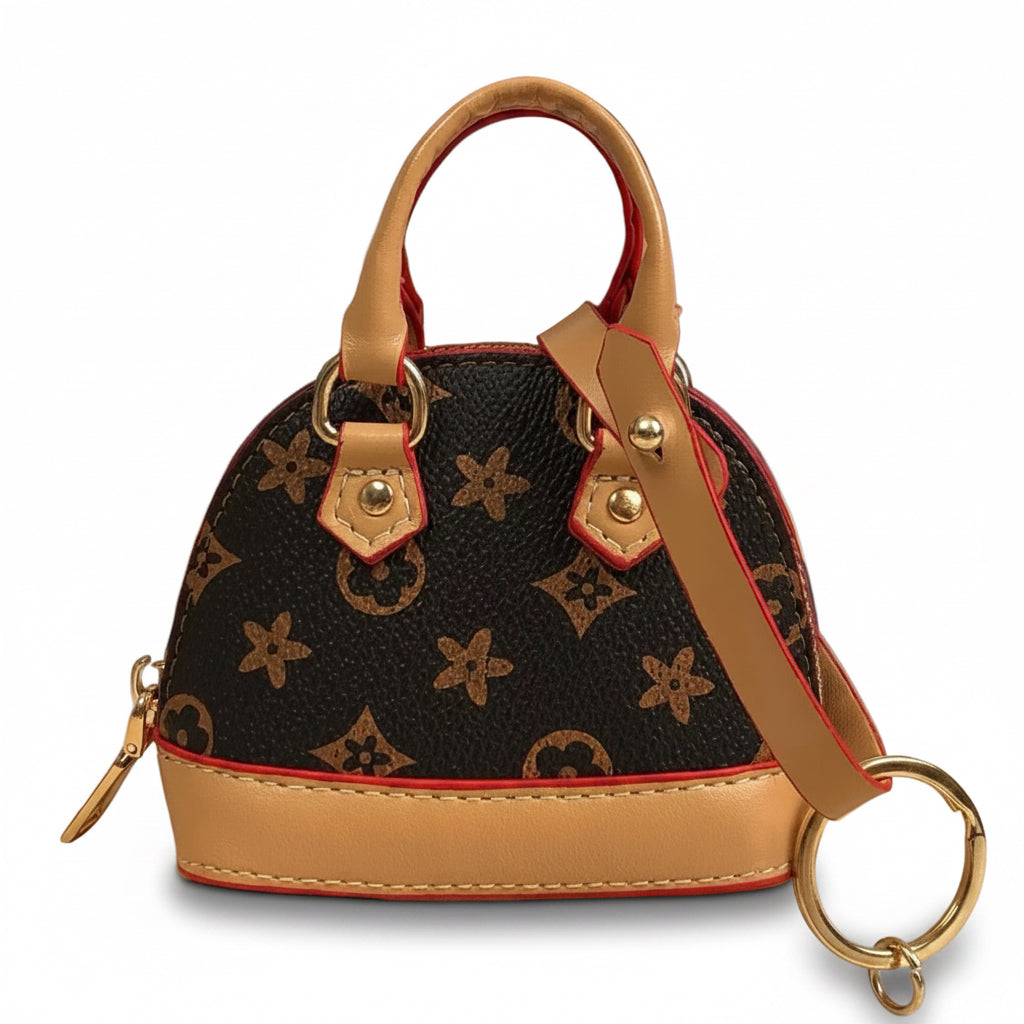 Faux Alma Bag Charm - Brown
