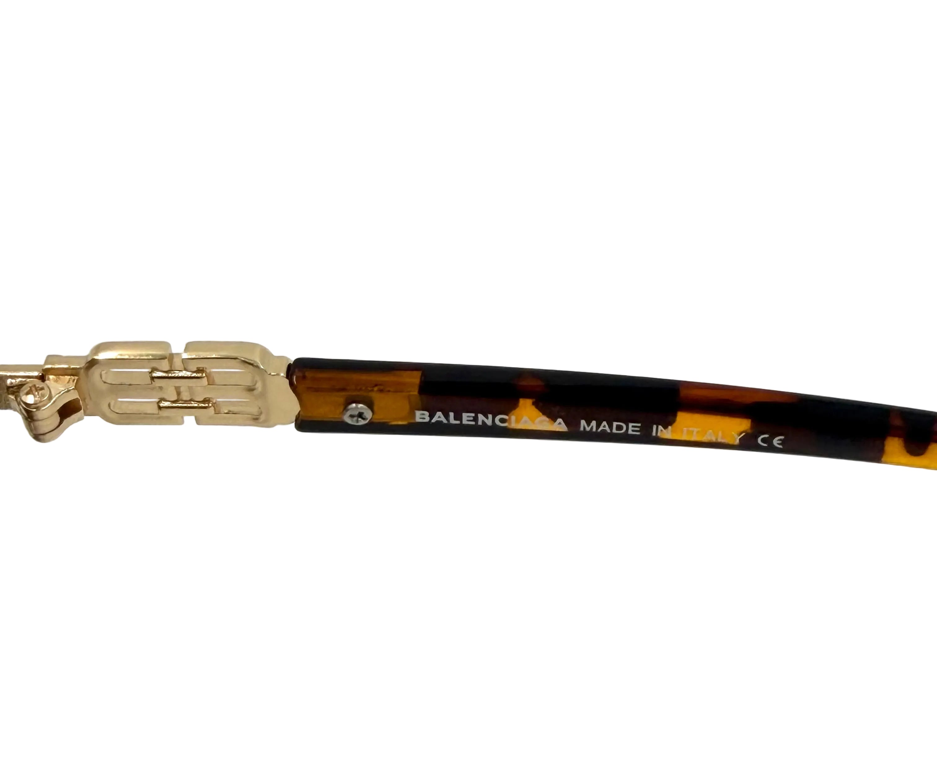 NEW Balenciaga Gossip Rectangle Sunglasses - Gold Rim