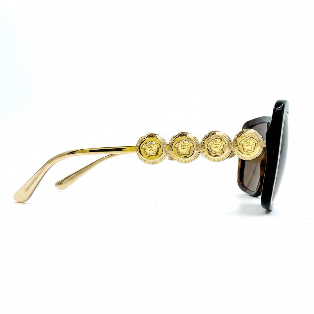 NEW Versace VE4375 Sunglasses - Havana Frame Brown Lenses