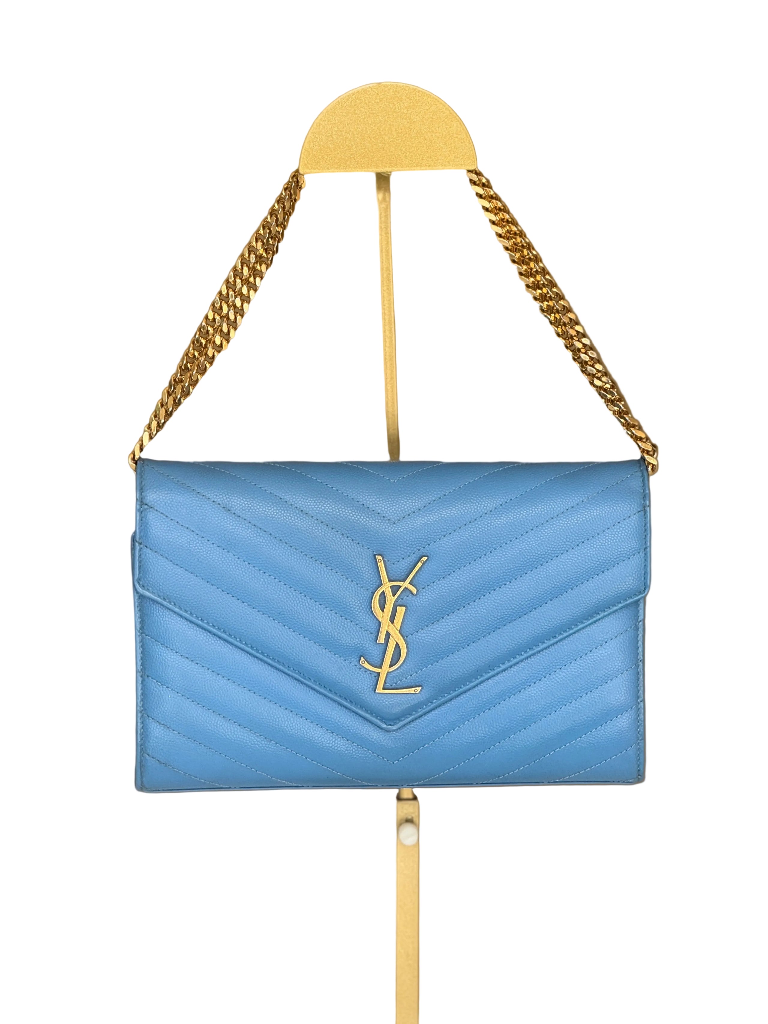 Pre-Owned  Blur Yves Saint Laurent Chevron Gold Hardware - Authenticated
