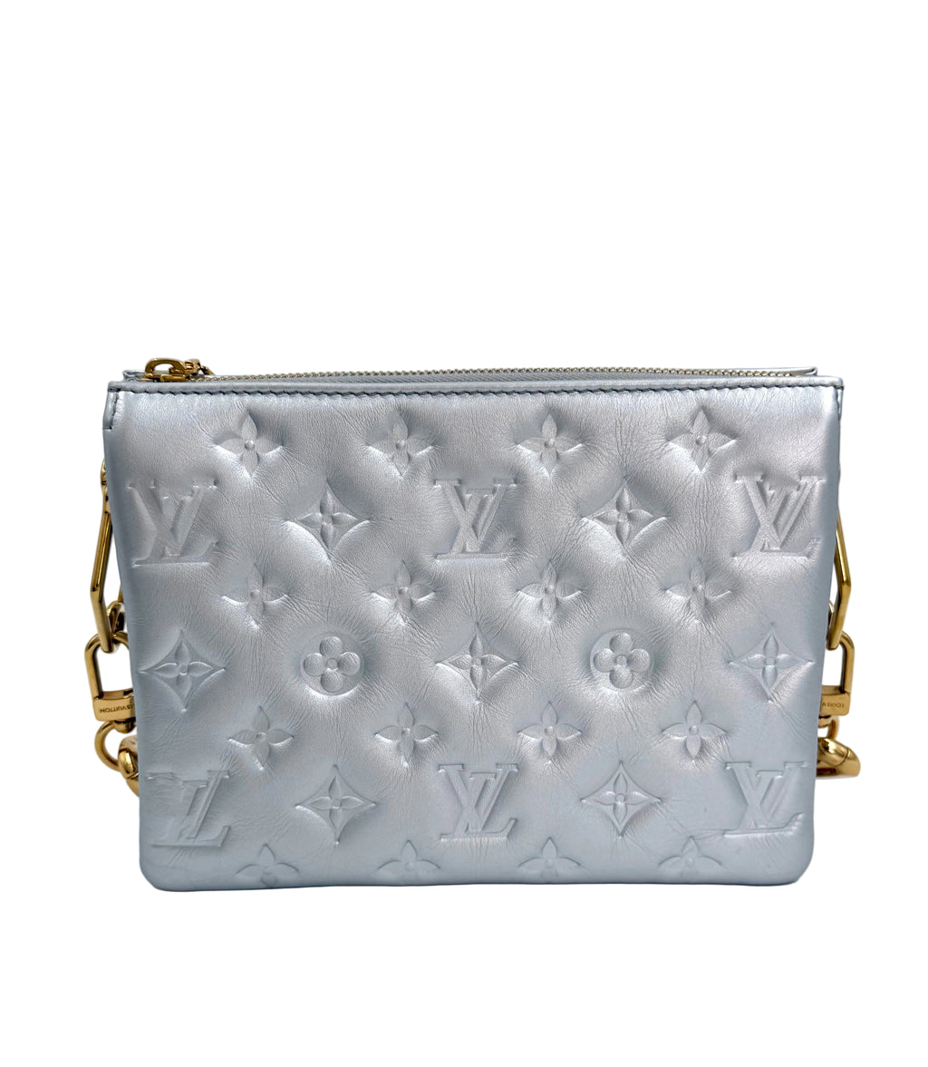 Pre-Owned Louis Vuitton Silver Metallic Coussin BB - Authenticated