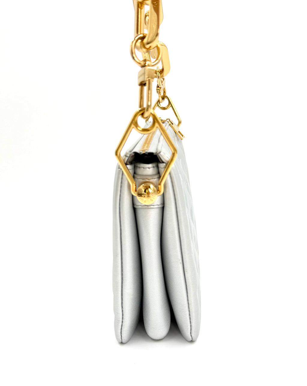 Pre-Owned Louis Vuitton Silver Metallic Coussin BB - Authenticated