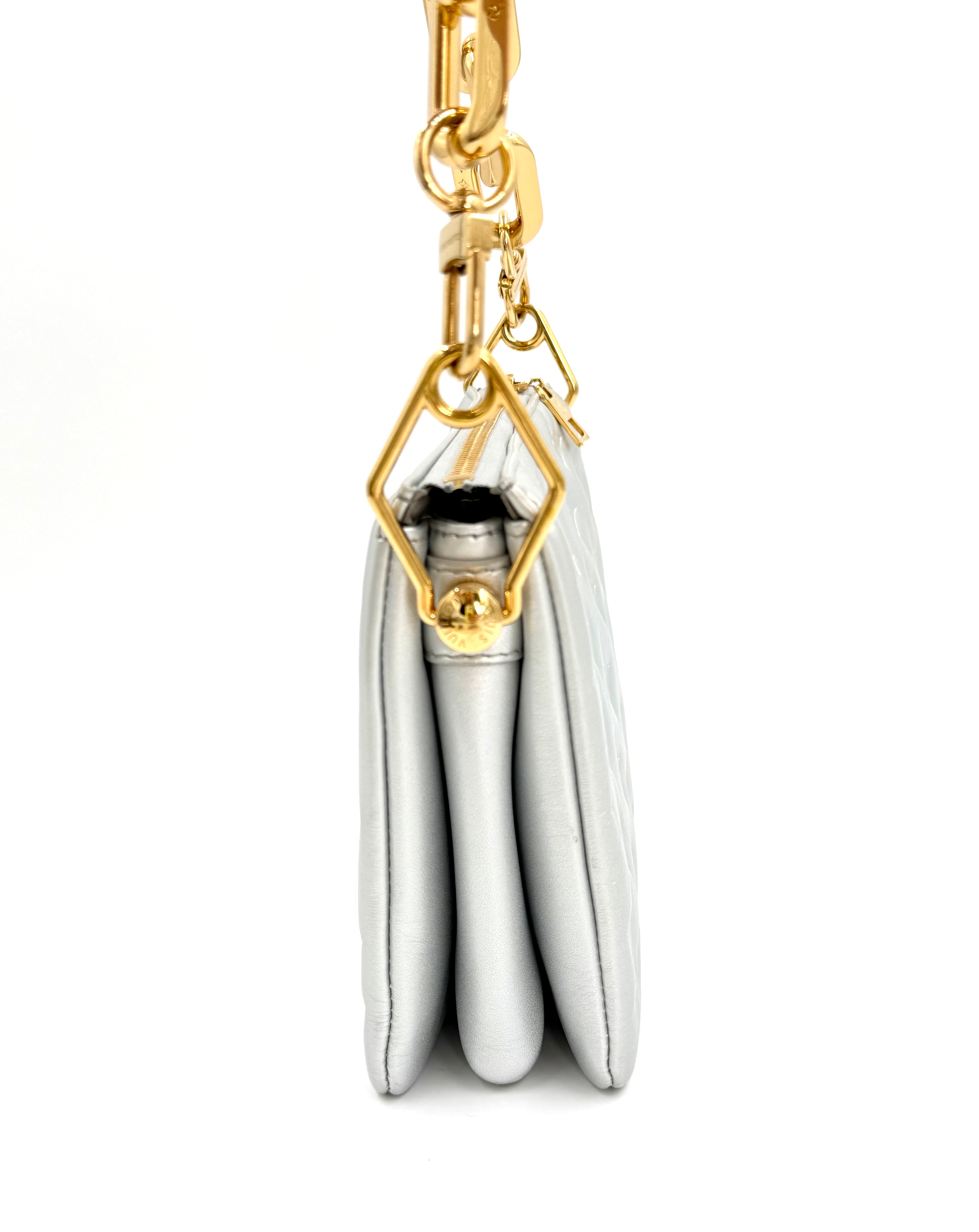 Pre-Owned Louis Vuitton Silver Metallic Coussin BB - Authenticated
