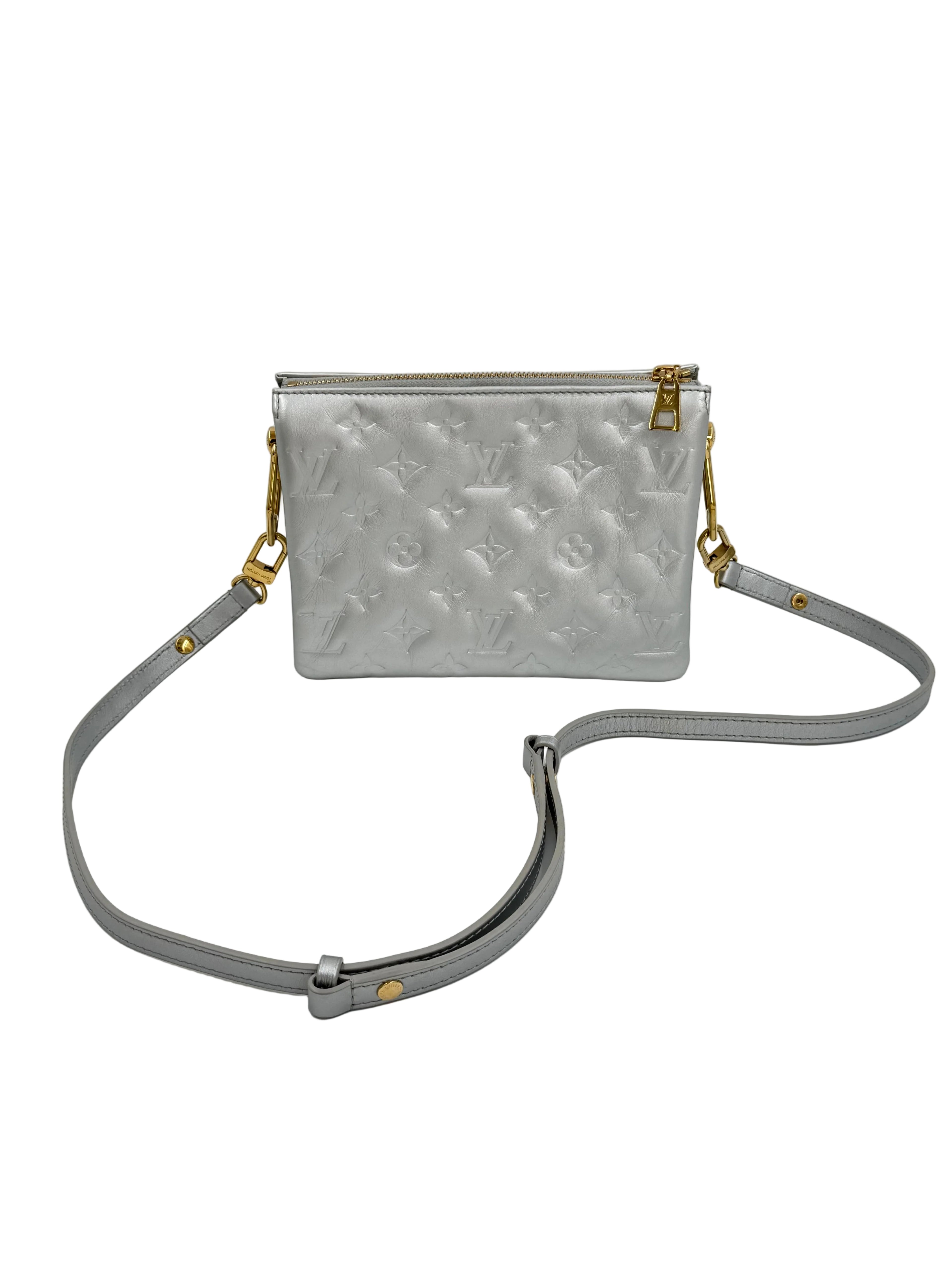 Pre-Owned Louis Vuitton Silver Metallic Coussin BB - Authenticated