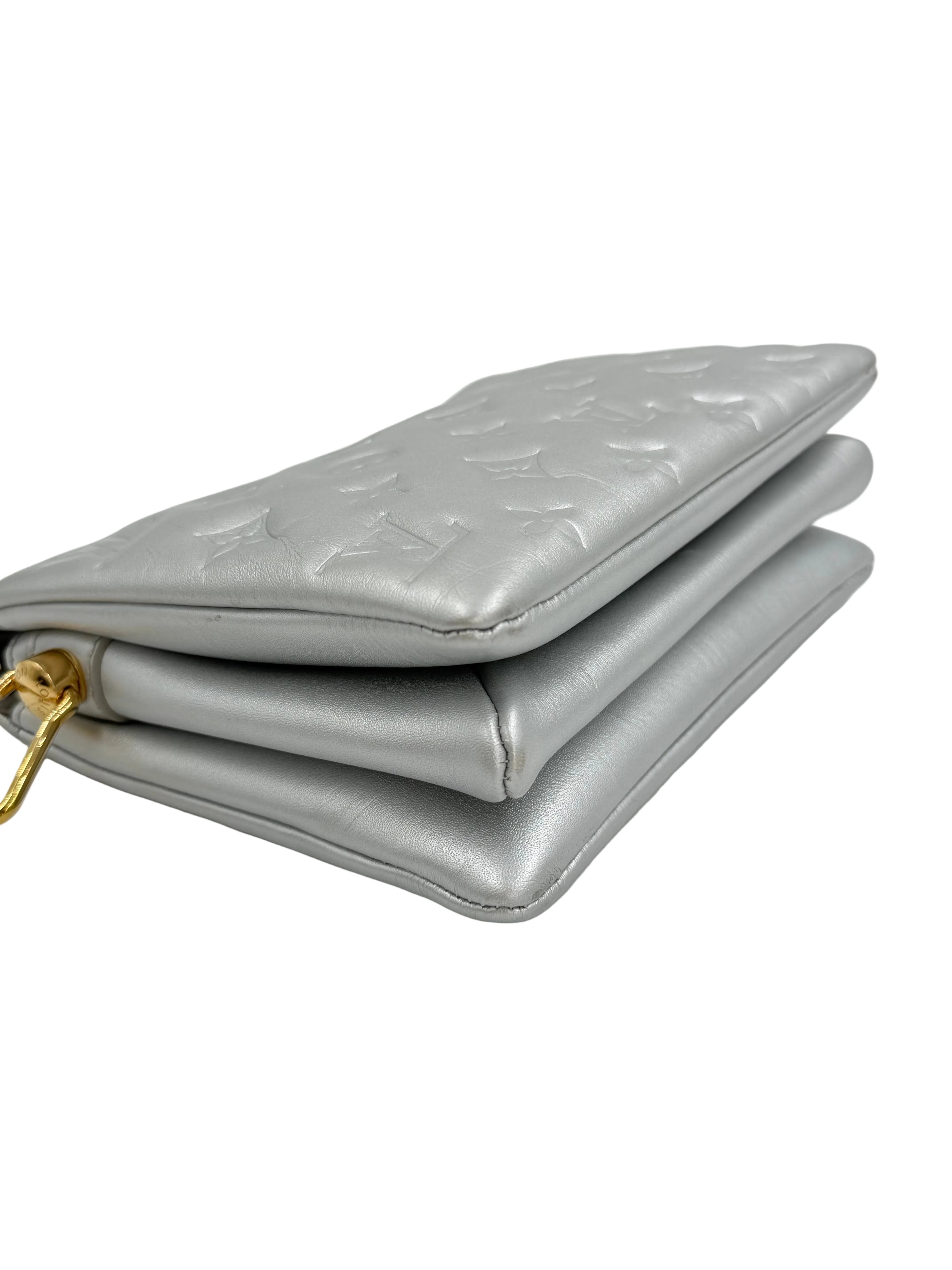 Pre-Owned Louis Vuitton Silver Metallic Coussin BB - Authenticated