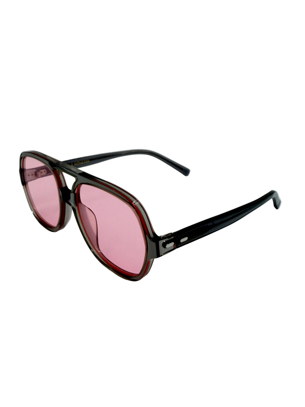 NEW Gentle Monster Sunglasses Pink Lenses Gray Frames