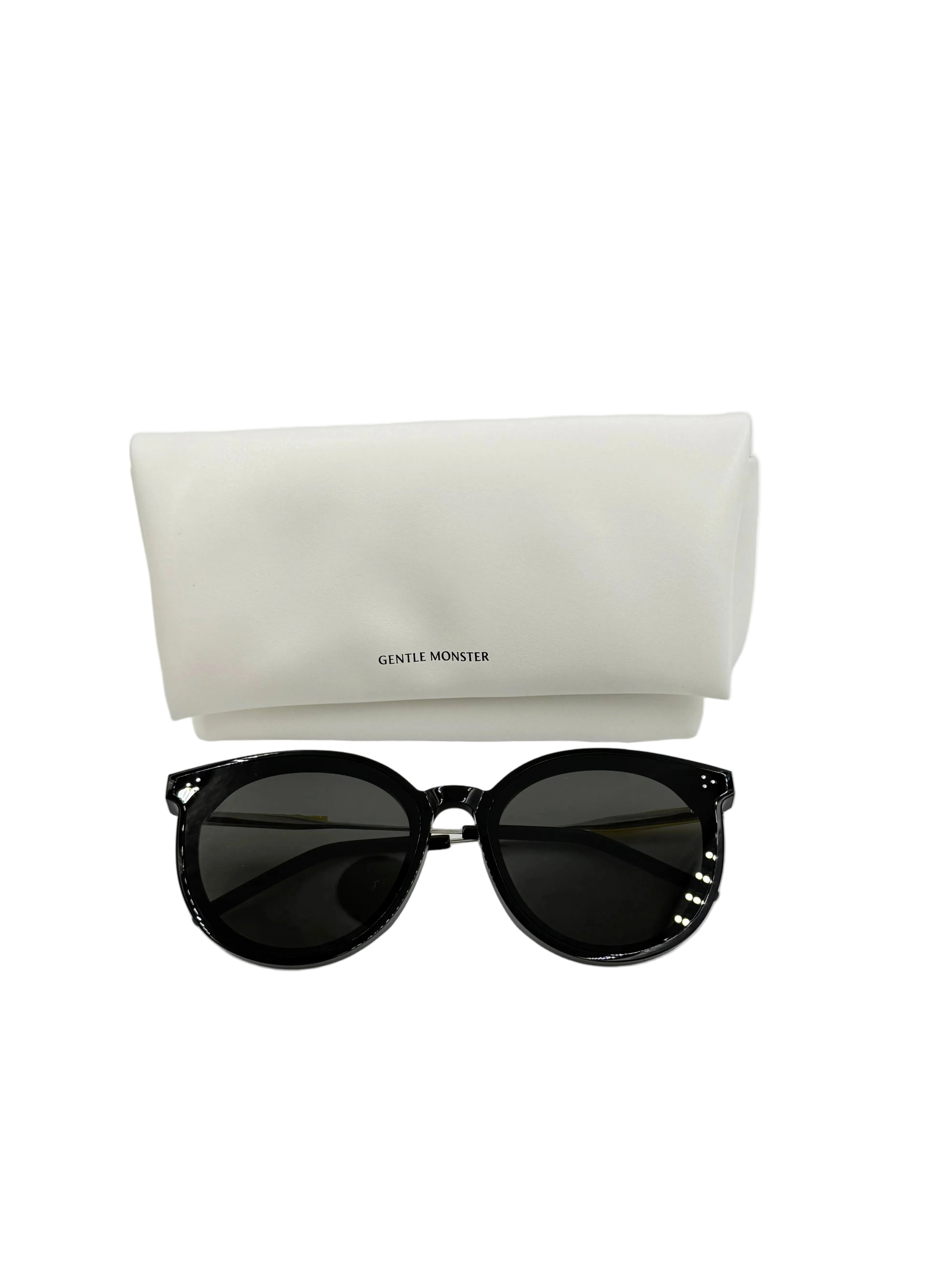 New Gentle Monster Sunglasses Solo 01 Round Acetate Frame Flat Lenses