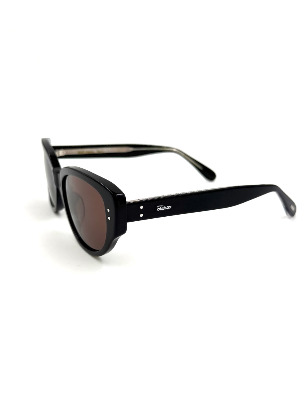 NEW Gentle Monster Fakeme Red Zone Black Cat-Eye Textured Brown Lenses