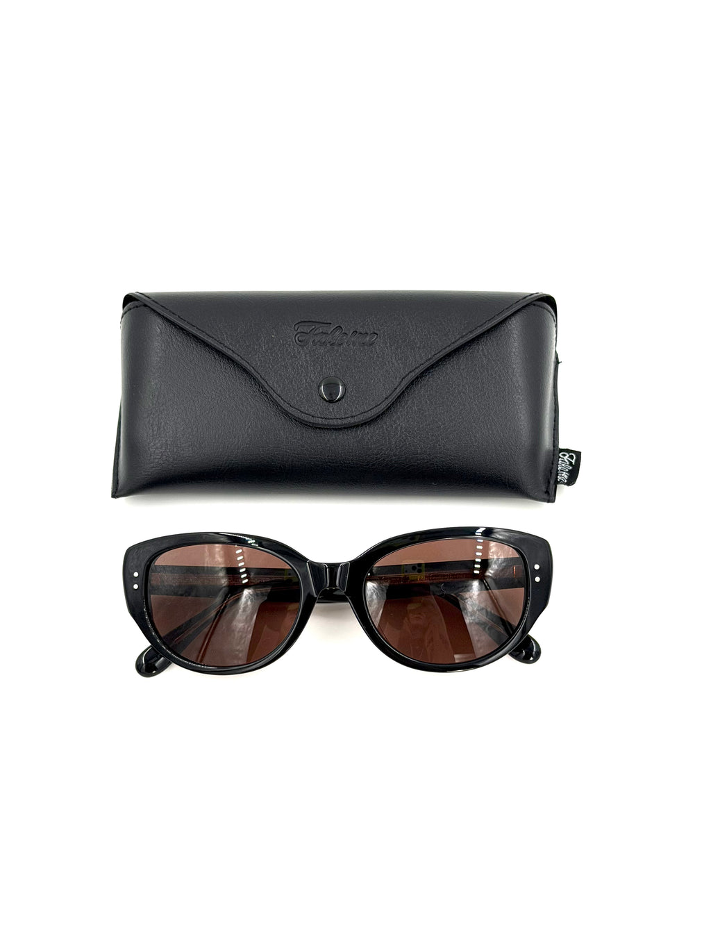 NEW Gentle Monster Fakeme Red Zone Black Cat-Eye Textured Brown Lenses