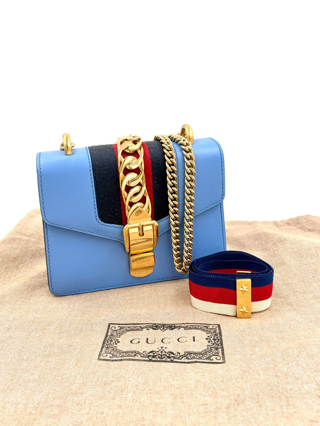 Gucci Sylvie Chain Shoulder Bag - Authenticated
