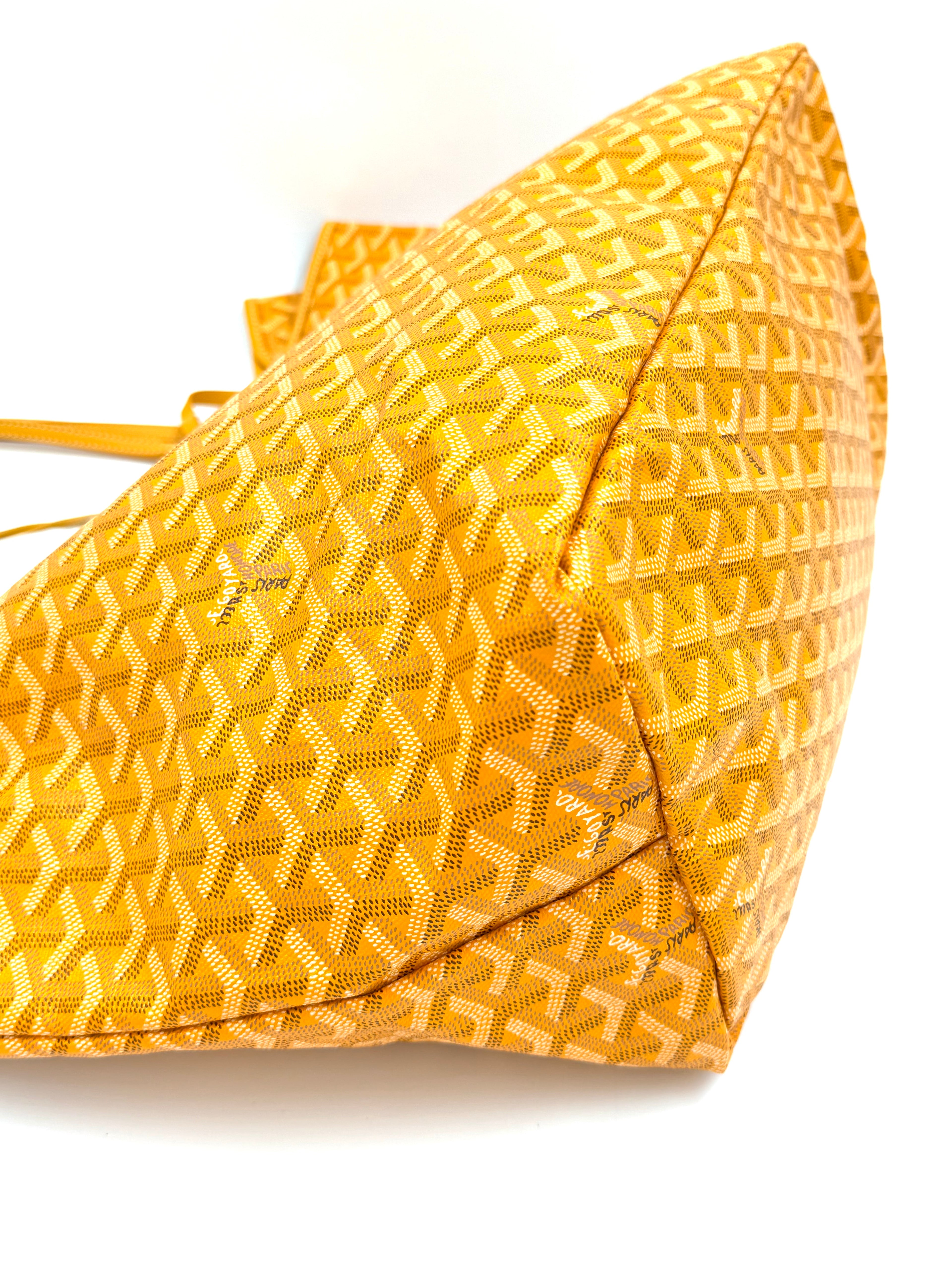 Pre-owned Goyard St. Louis GM Tote with Pouch Yellow - Authenticated