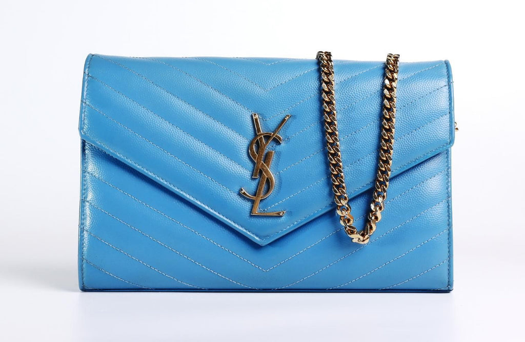 Pre-Owned  Blur Yves Saint Laurent Chevron Gold Hardware - Authenticated