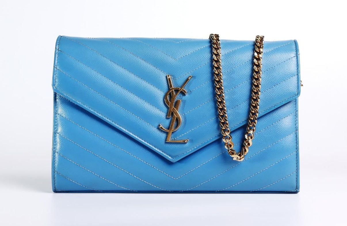 Pre-Owned  Blur Yves Saint Laurent Chevron Gold Hardware - Authenticated
