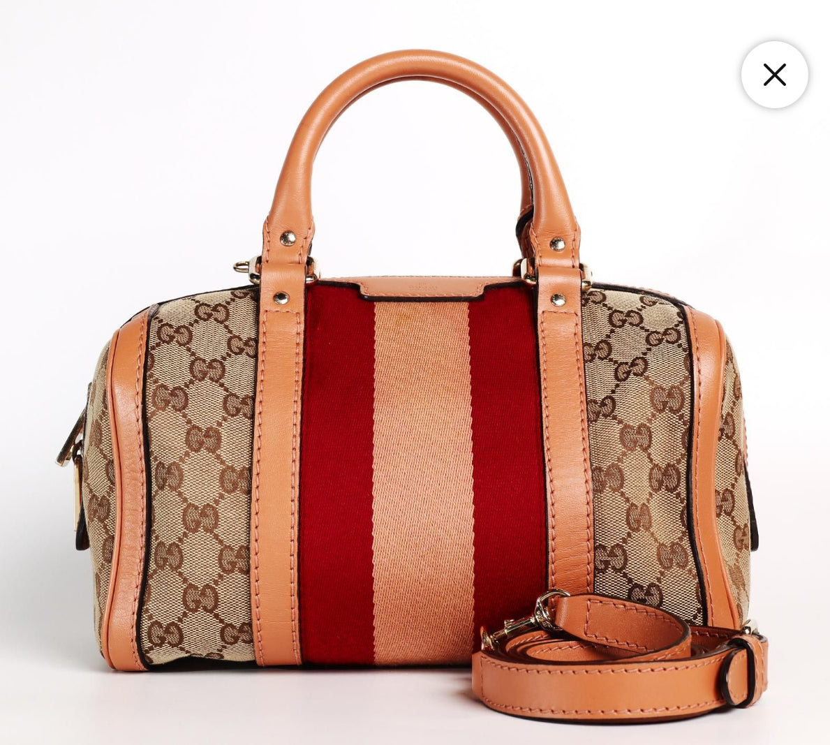 Pre-Owned Gucci GG Small Canvas Joy Boston Bag - Authenticated