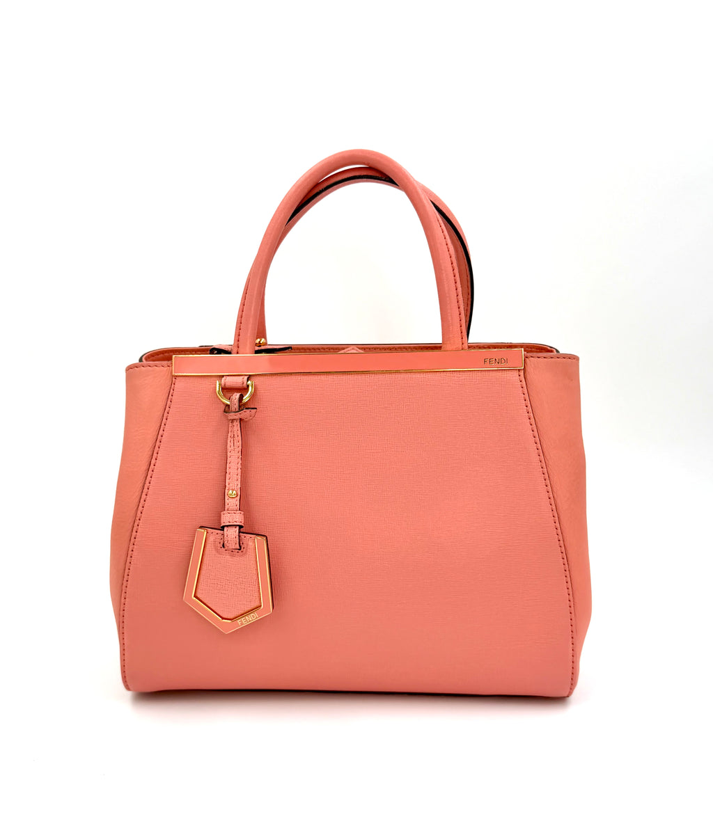 Pre-owned Fendi Pink Calfskin 2Jours Tote - Authenticated