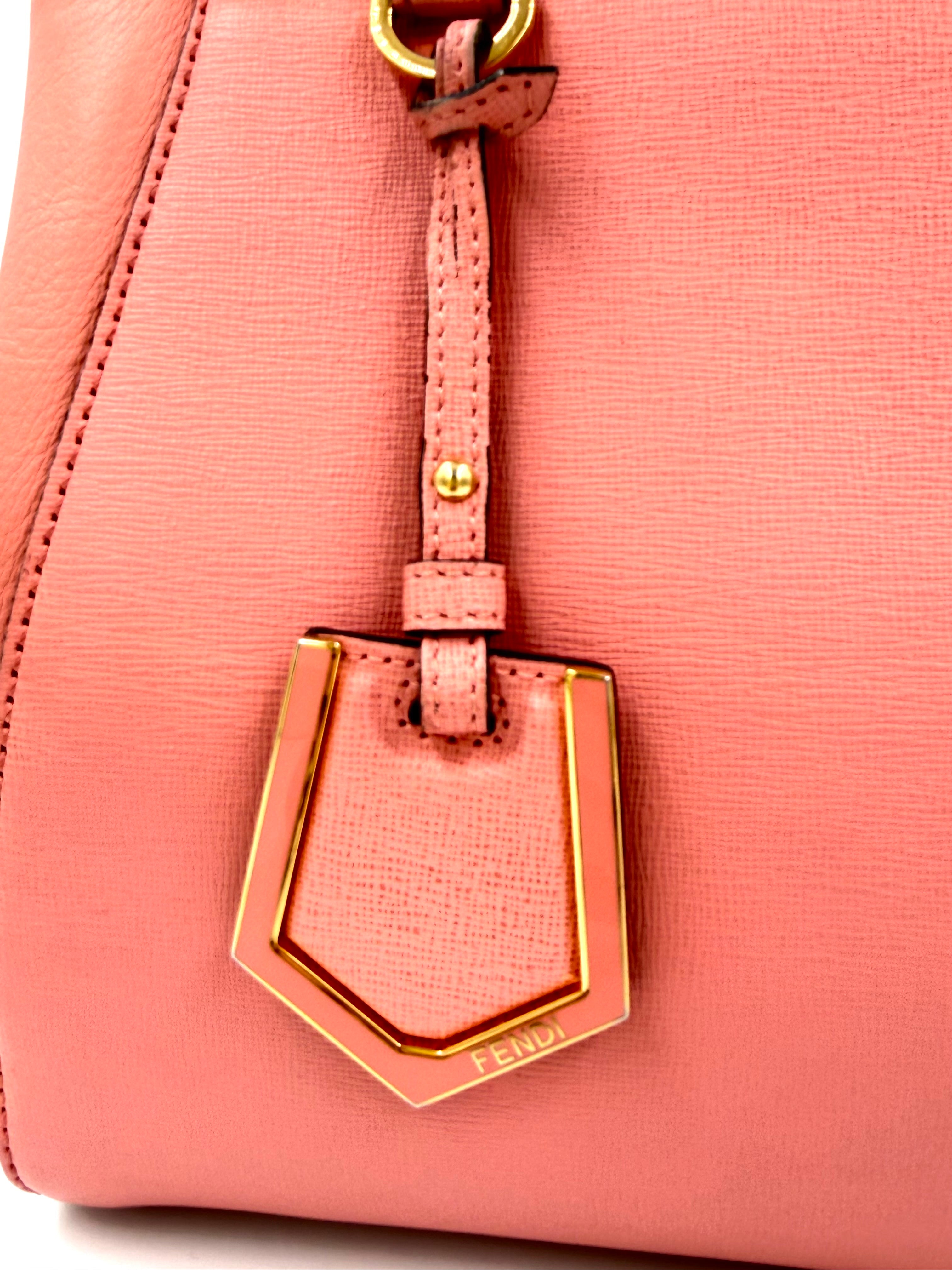 Pre-owned Fendi Pink Calfskin 2Jours Tote - Authenticated