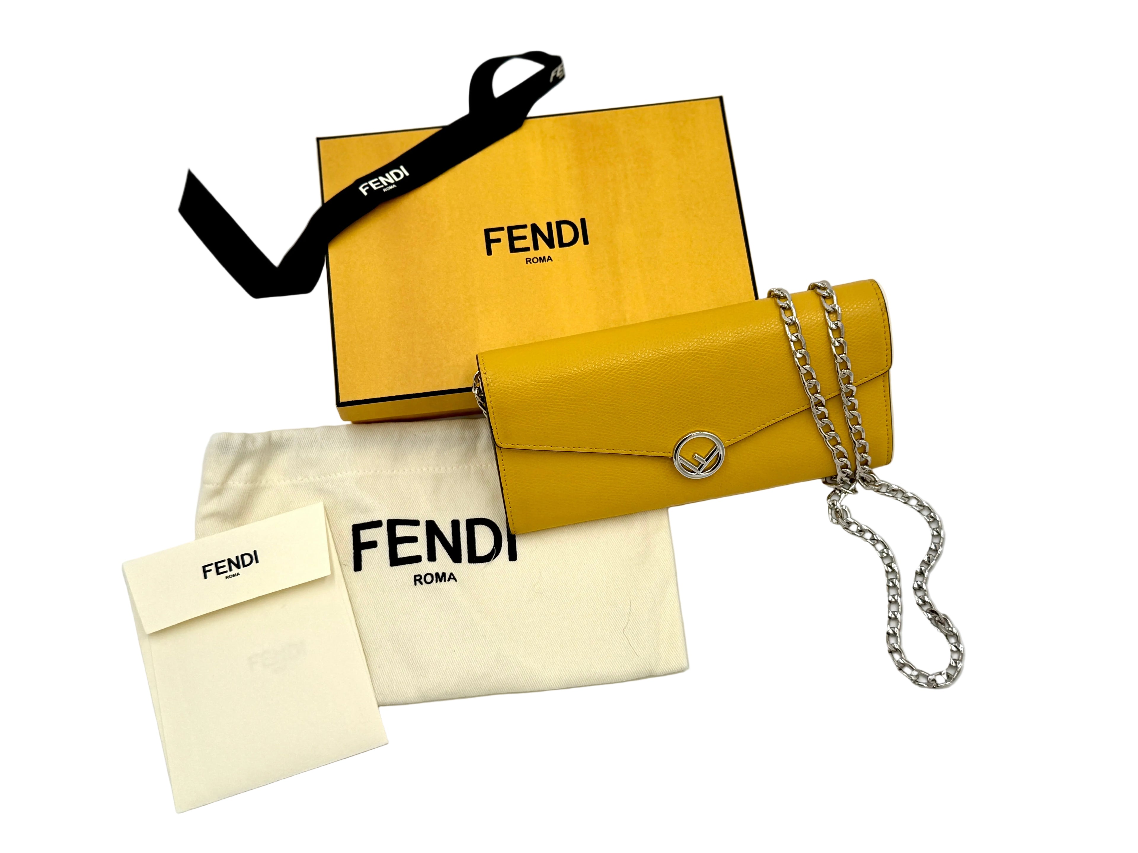 Pre-Owned Fendi Wallet With Box, Dustbag and Chain - Authenticated