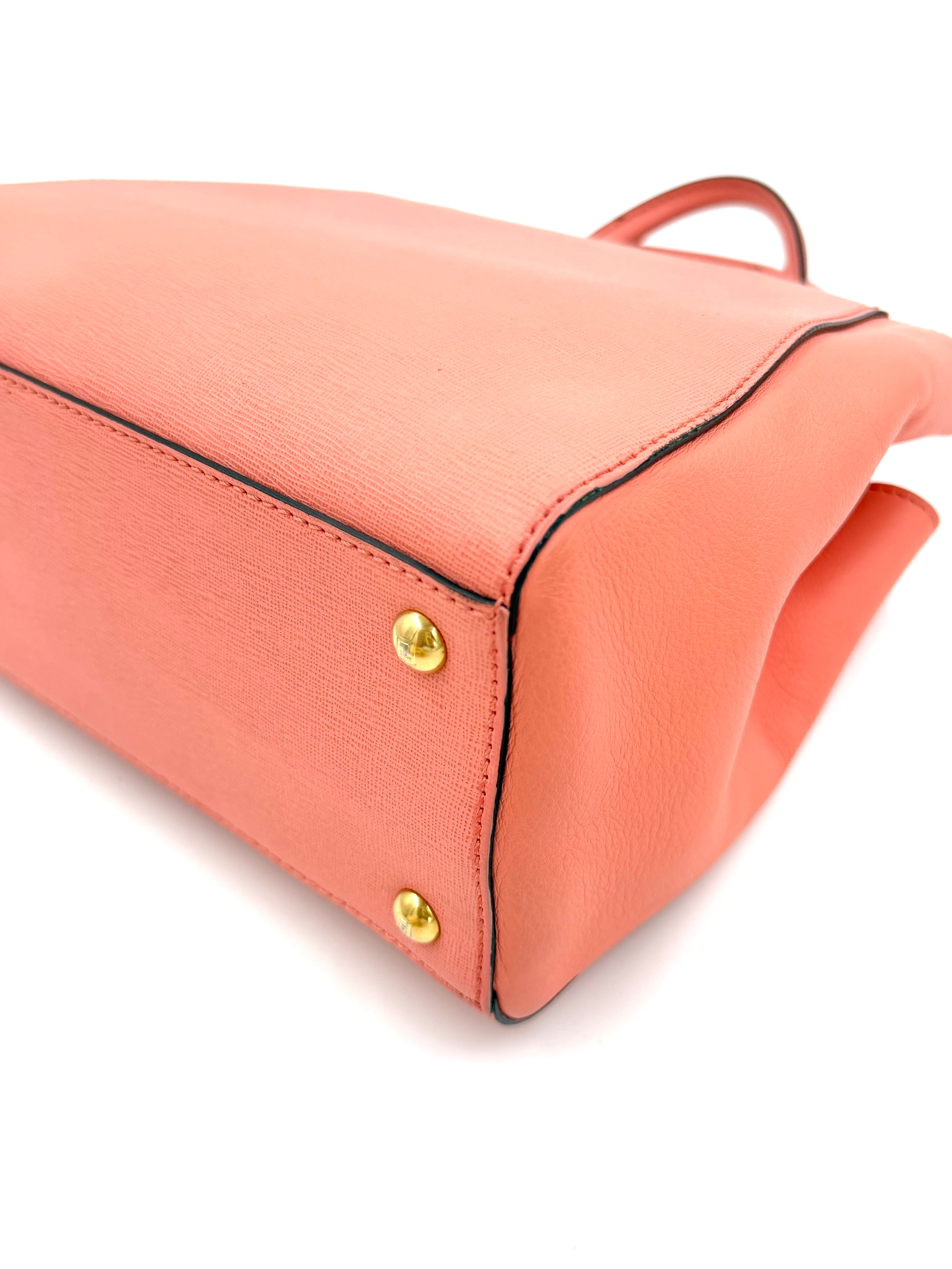 Pre-owned Fendi Pink Calfskin 2Jours Tote - Authenticated