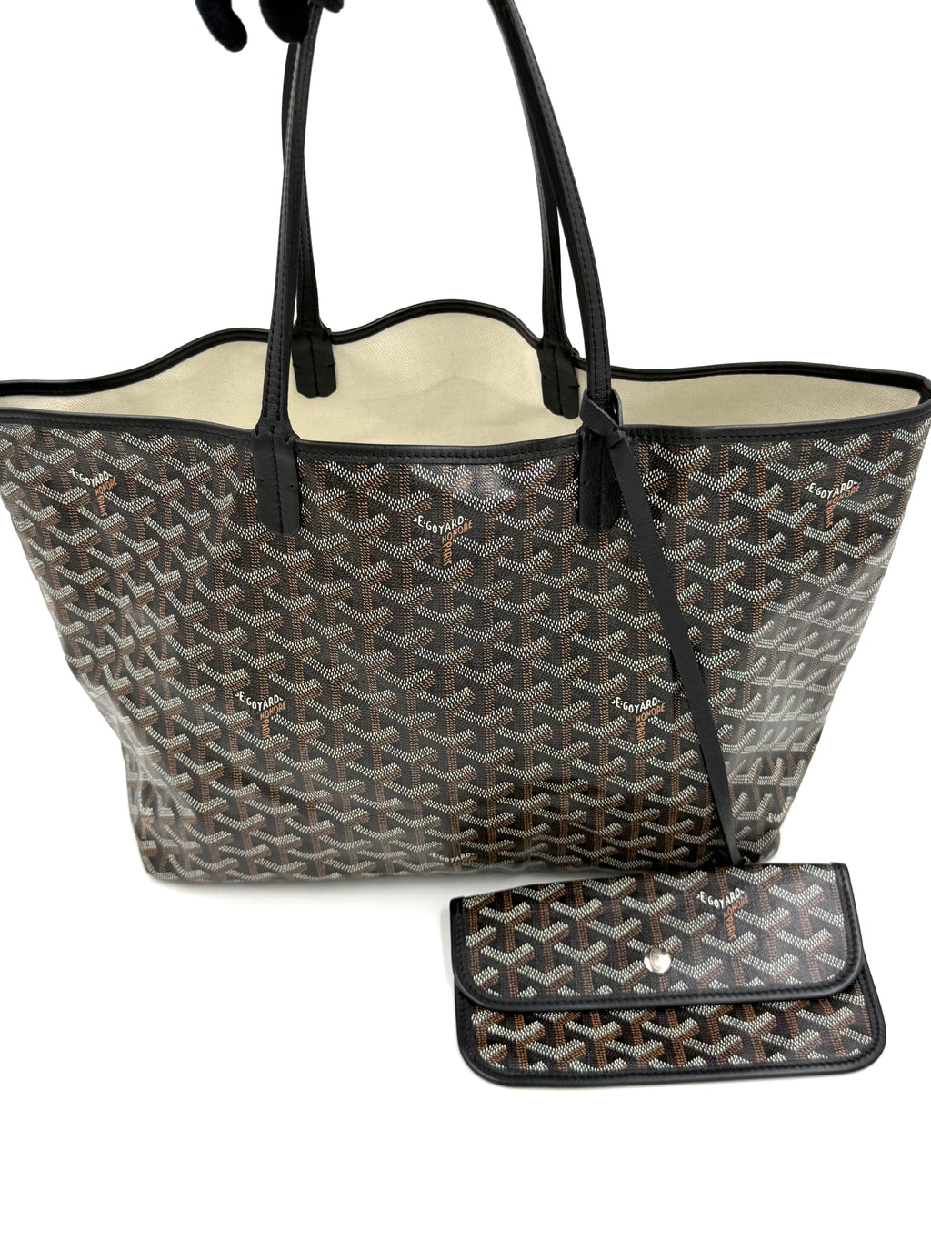 Pre-owned Goyard Goyardine Saint Louis PM Tote in Black - Authenticated