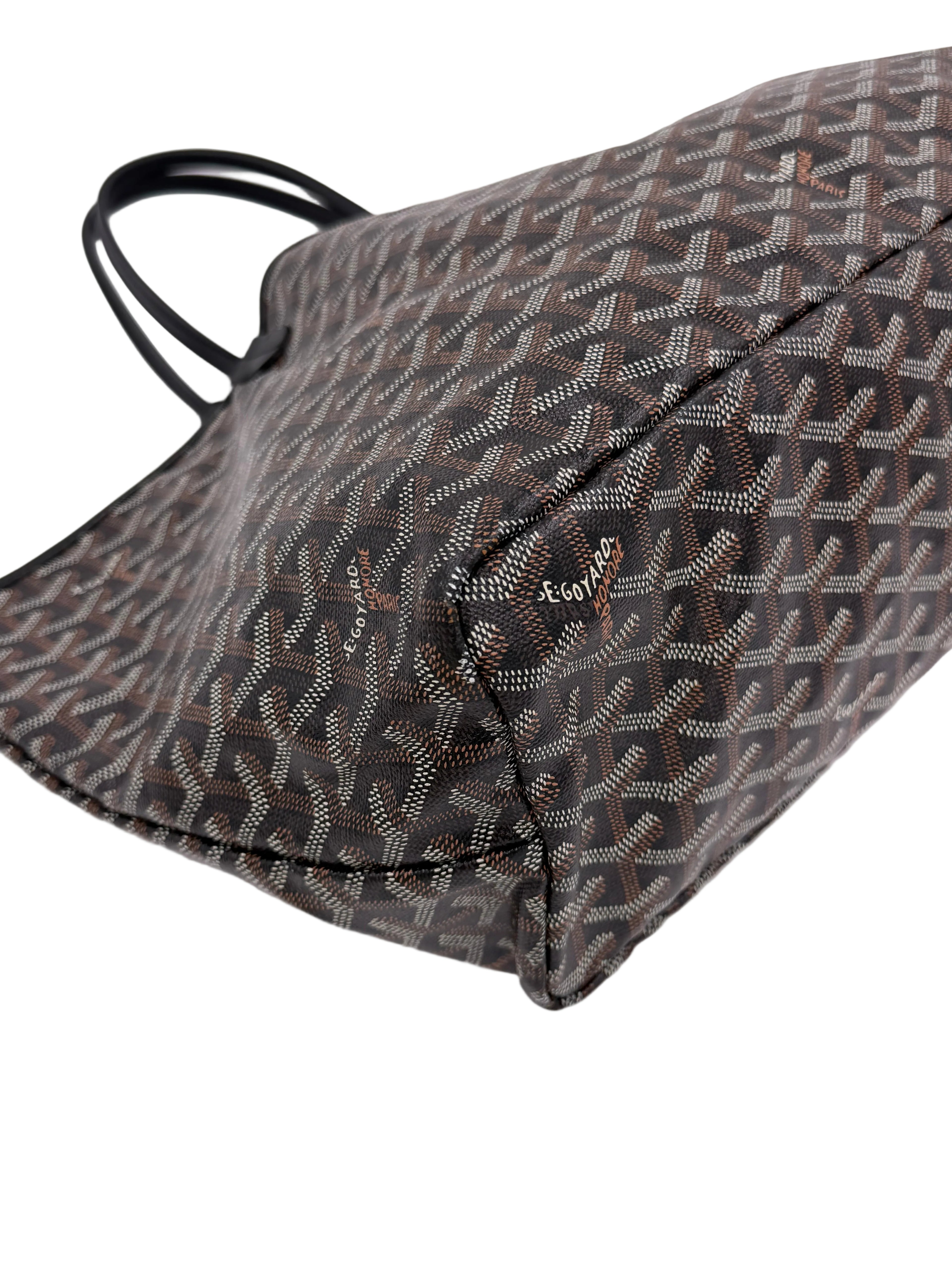Pre-owned Goyard Goyardine Saint Louis PM Tote in Black - Authenticated