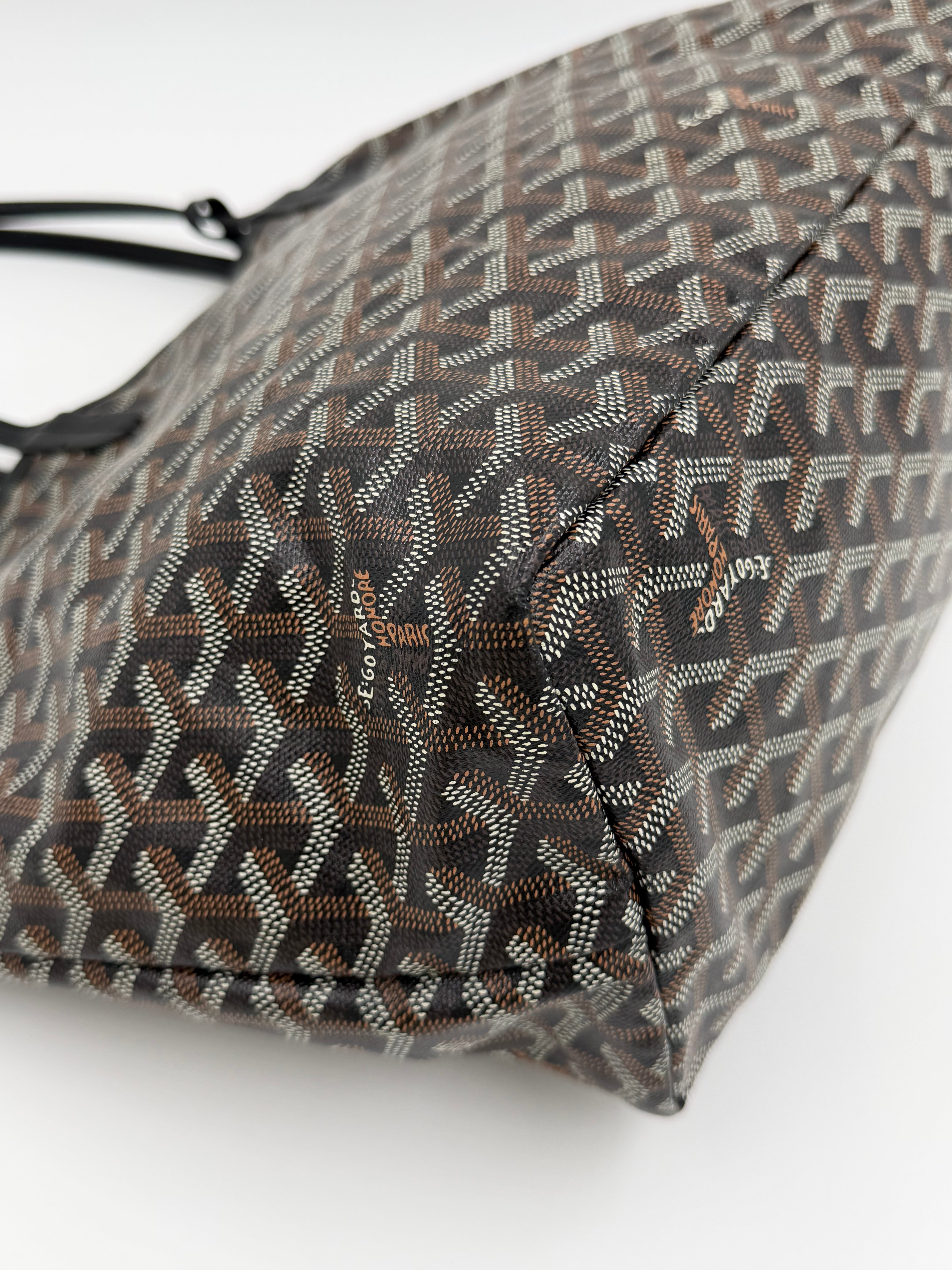 Pre-owned Goyard Goyardine Saint Louis PM Tote in Black - Authenticated