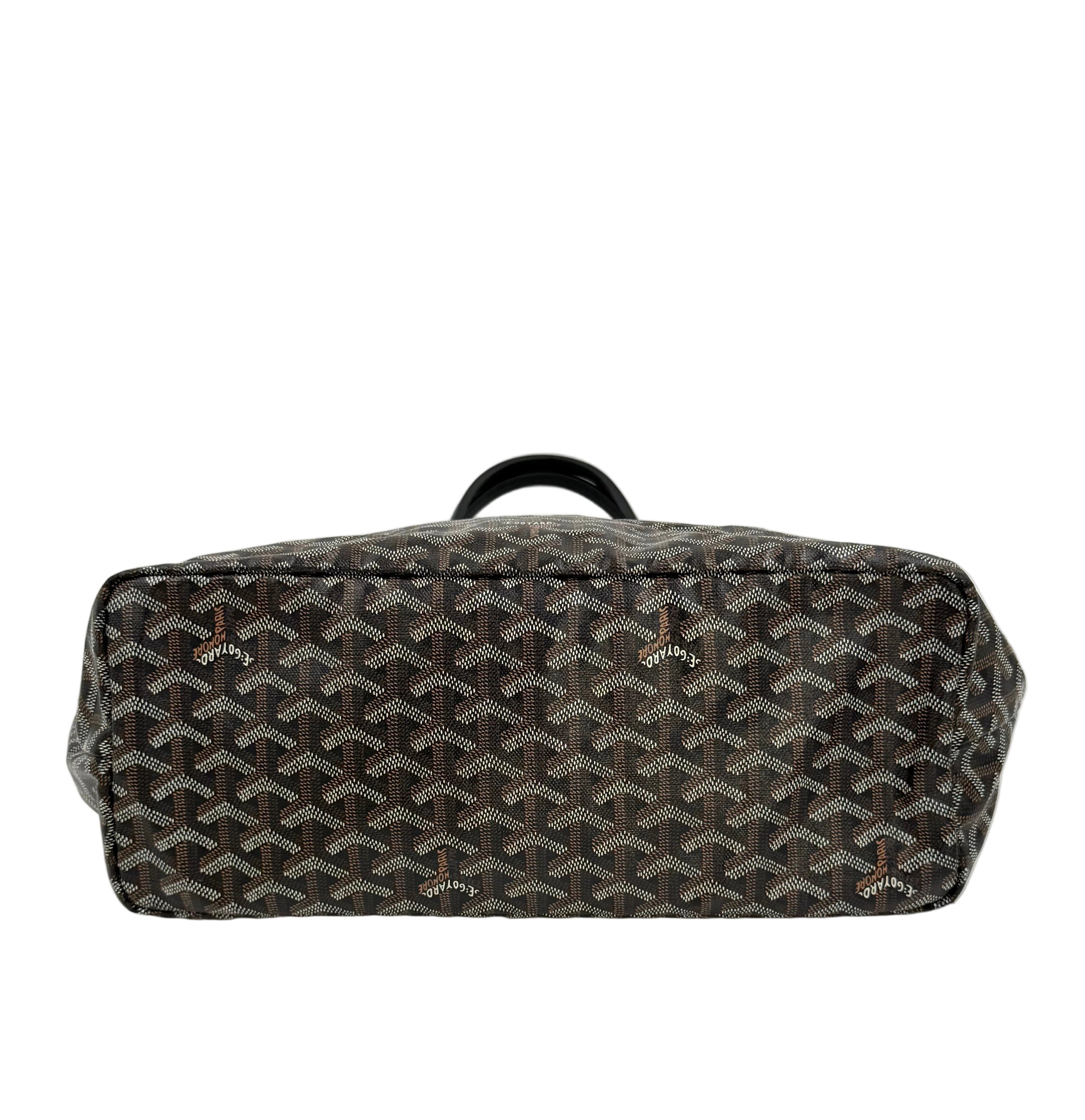 Pre-owned Goyard Goyardine Saint Louis PM Tote in Black - Authenticated