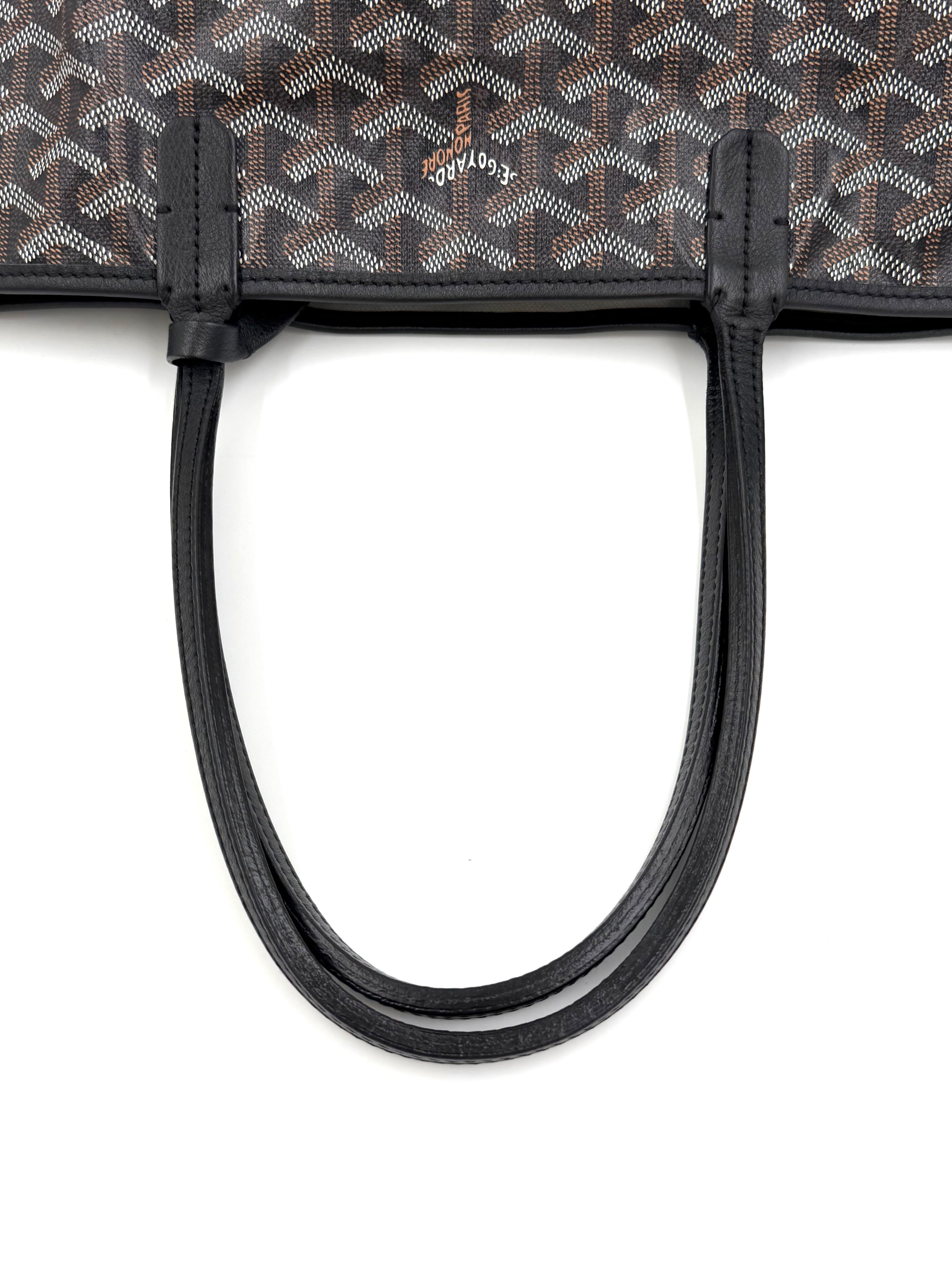 Pre-owned Goyard Goyardine Saint Louis PM Tote in Black - Authenticated