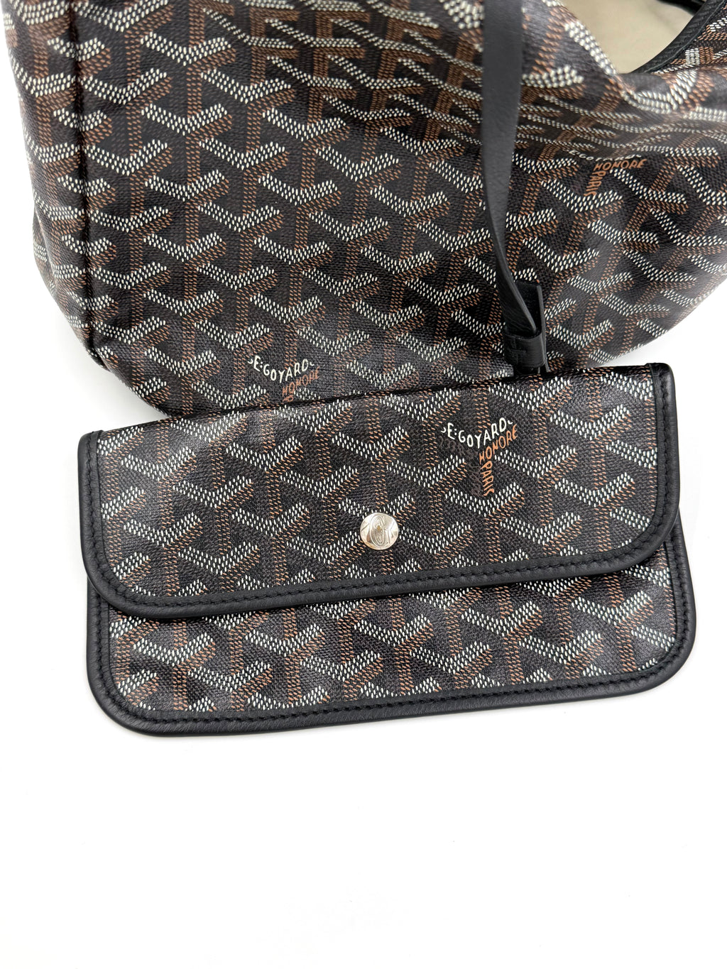 Pre-owned Goyard Goyardine Saint Louis PM Tote in Black - Authenticated