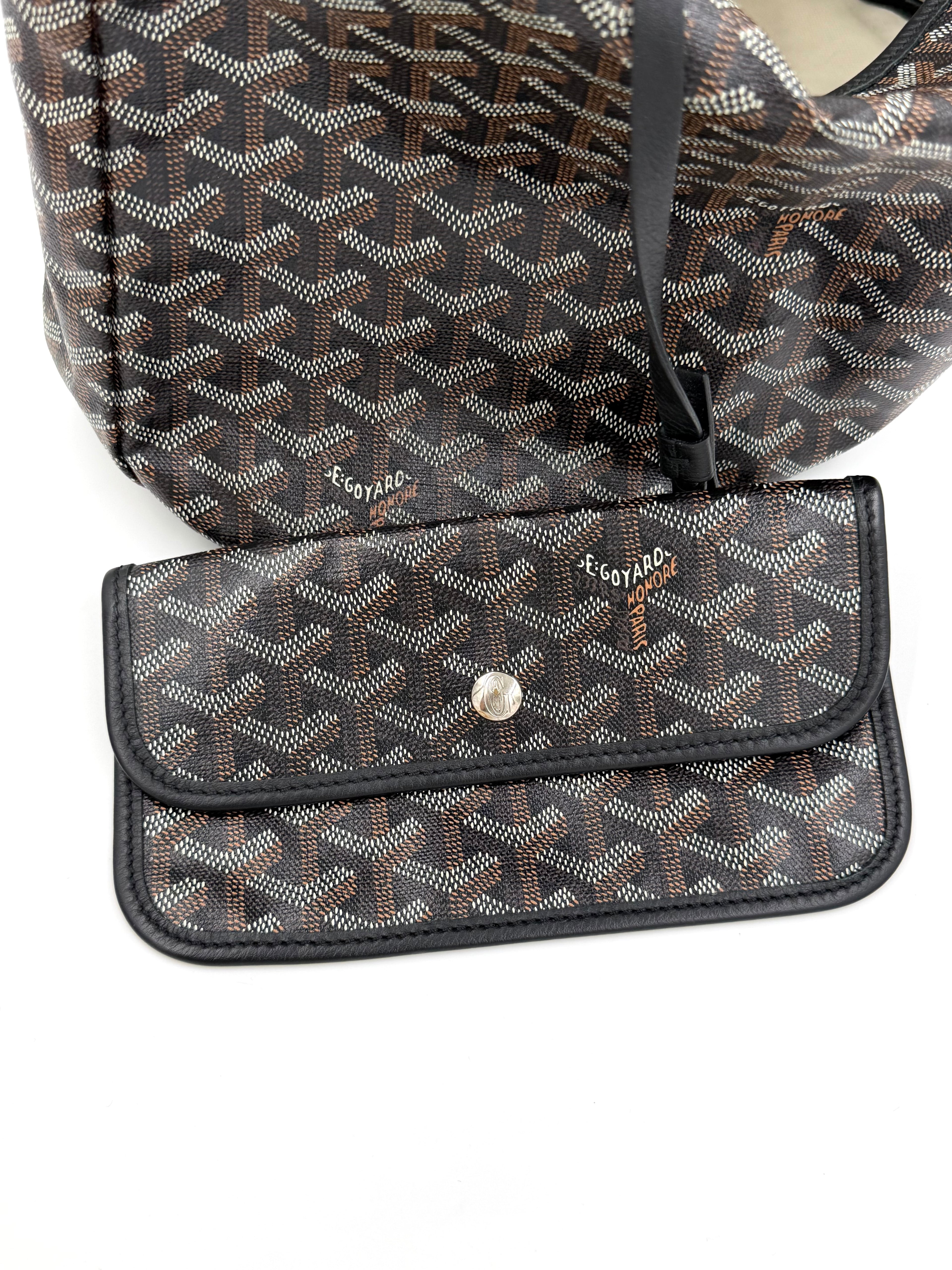 Pre-owned Goyard Goyardine Saint Louis PM Tote in Black - Authenticated