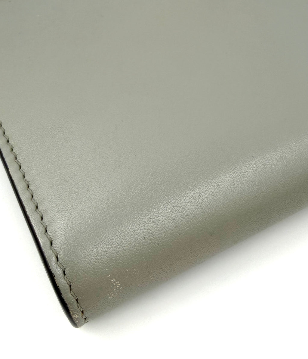 Pre-owned Celine Blue Tri-Color Calfskin Leather Large Wallet on Chain - Authenticated