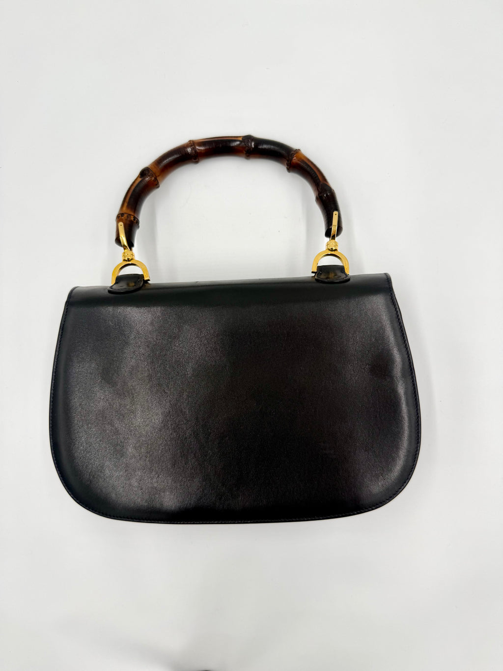 Pre-Owned Gucci Bamboo 1947 Medium Top Handle Bag in Dark Blue - Authenticated