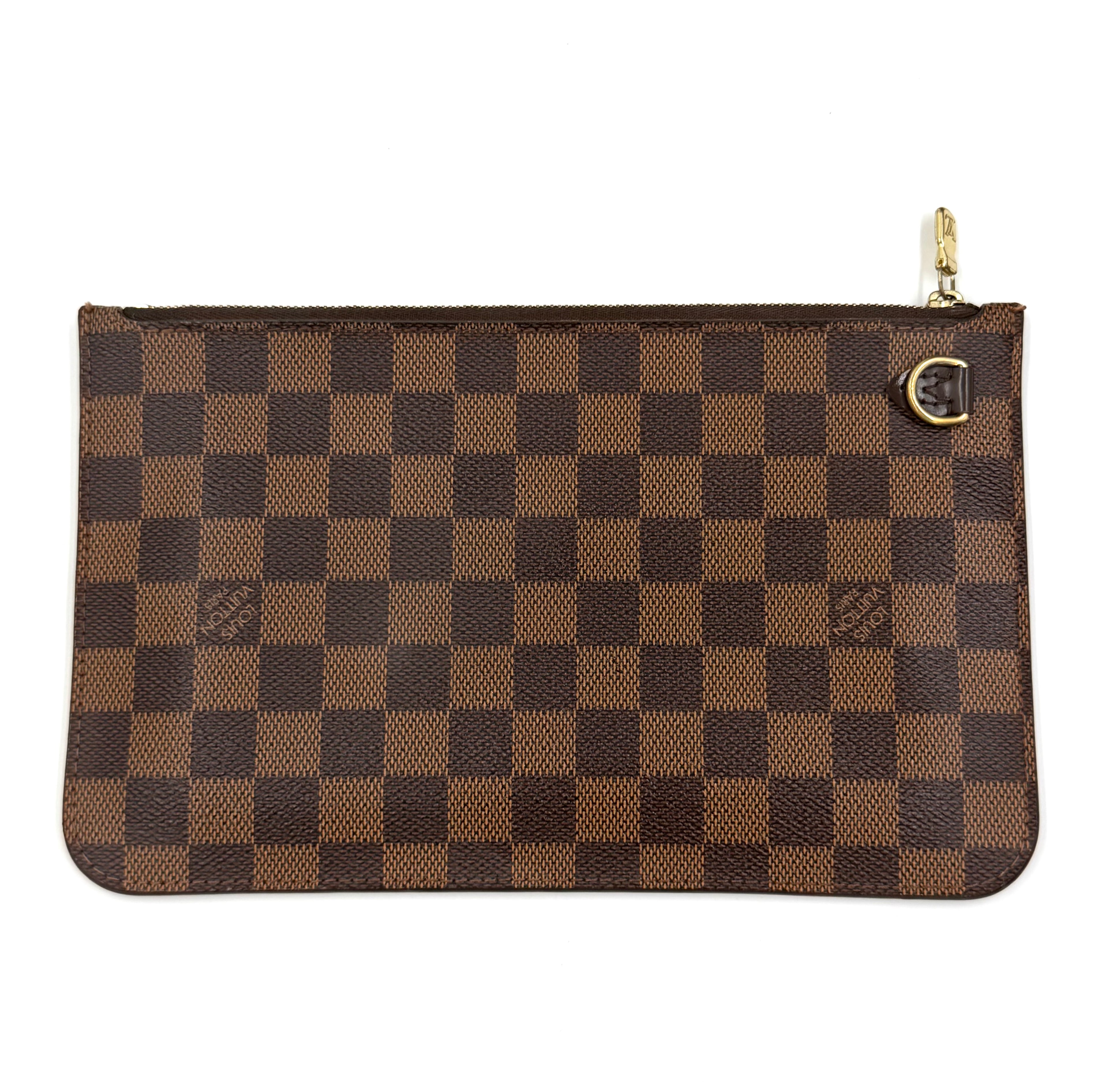 Pre-owned Louis Vuitton Damier Ebene Neverfull MM with Pouch - Authenticated