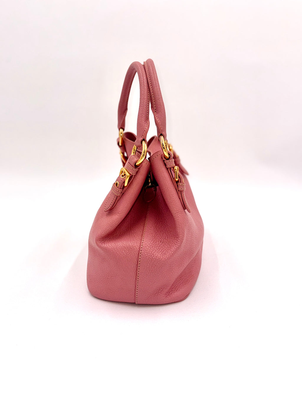 Pre-Owned Miu Miu Rose Pink Convertible Madras Bag - Authenticated
