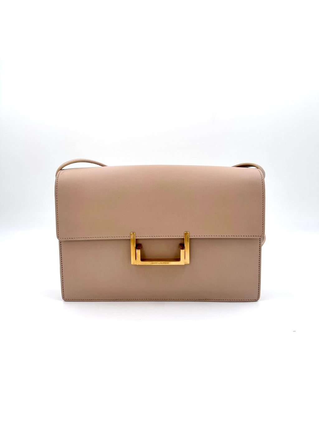 Pre-owned Saint Laurent Lulu Medium Bag Beige - Authenticated