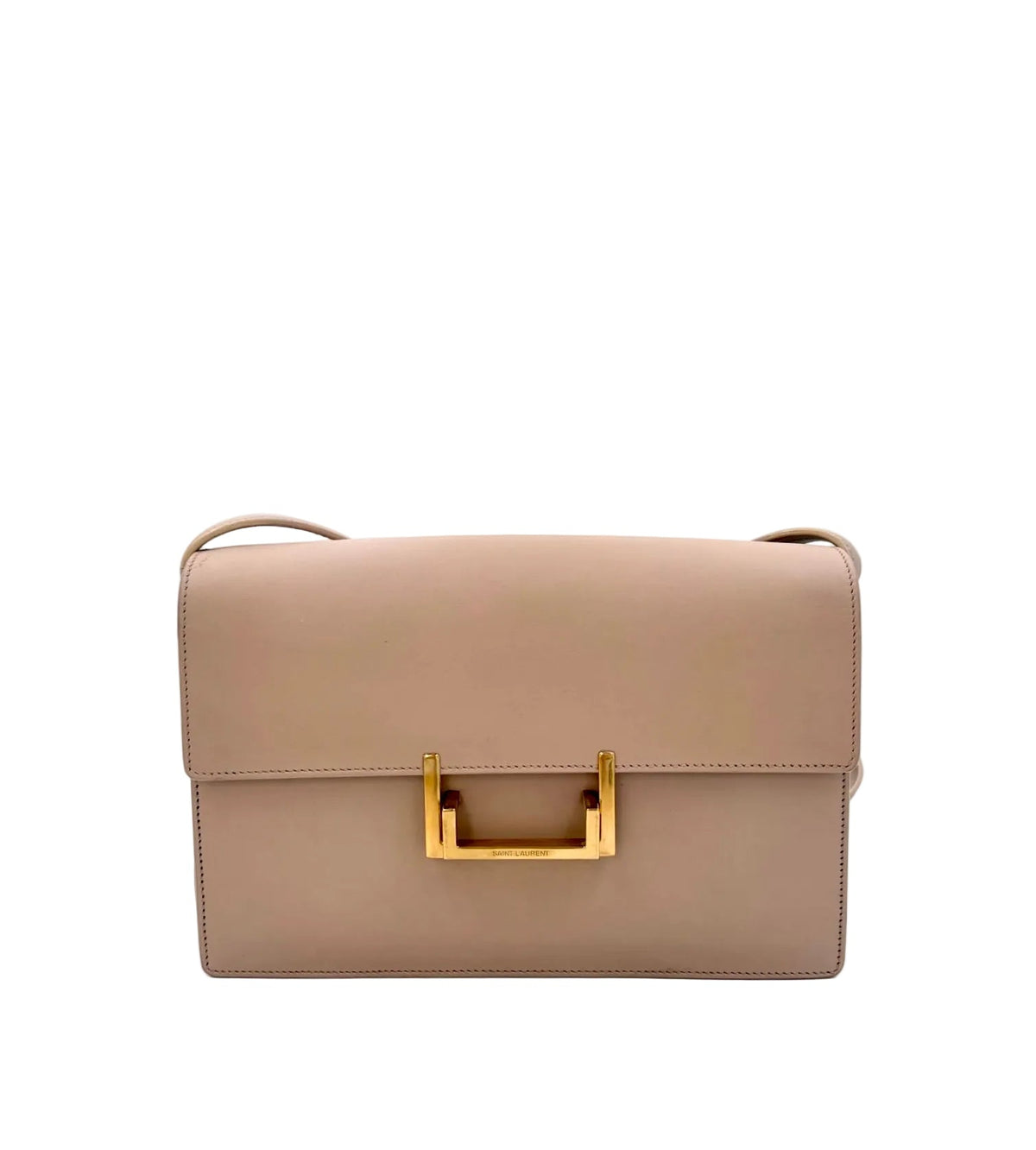 Pre-owned Saint Laurent Lulu Medium Bag Beige - Authenticated
