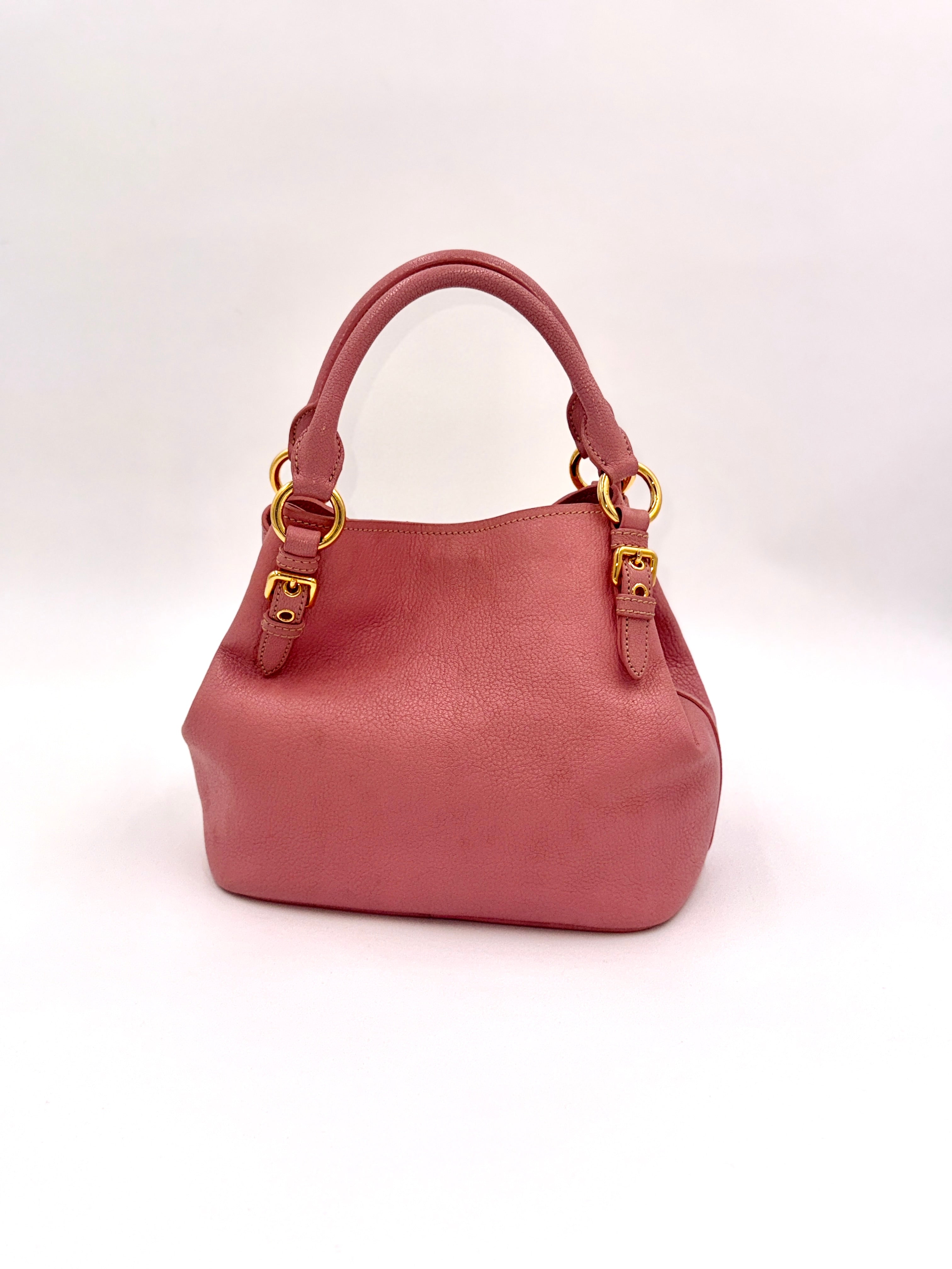 Pre-Owned Miu Miu Rose Pink Convertible Madras Bag - Authenticated