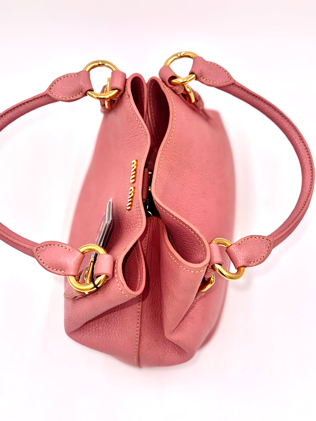 Pre-Owned Miu Miu Rose Pink Convertible Madras Bag - Authenticated