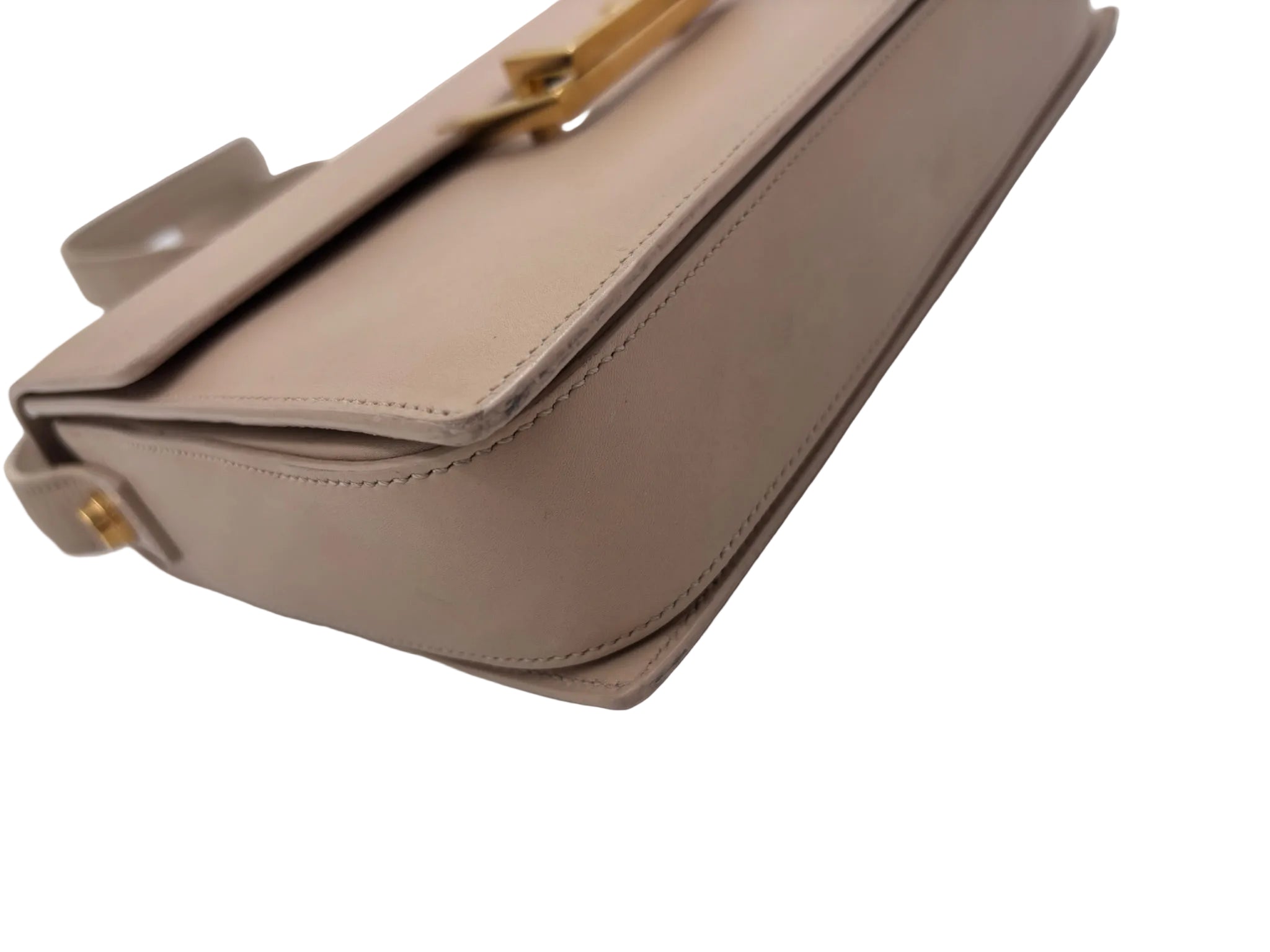 Pre-owned Saint Laurent Lulu Medium Bag Beige - Authenticated
