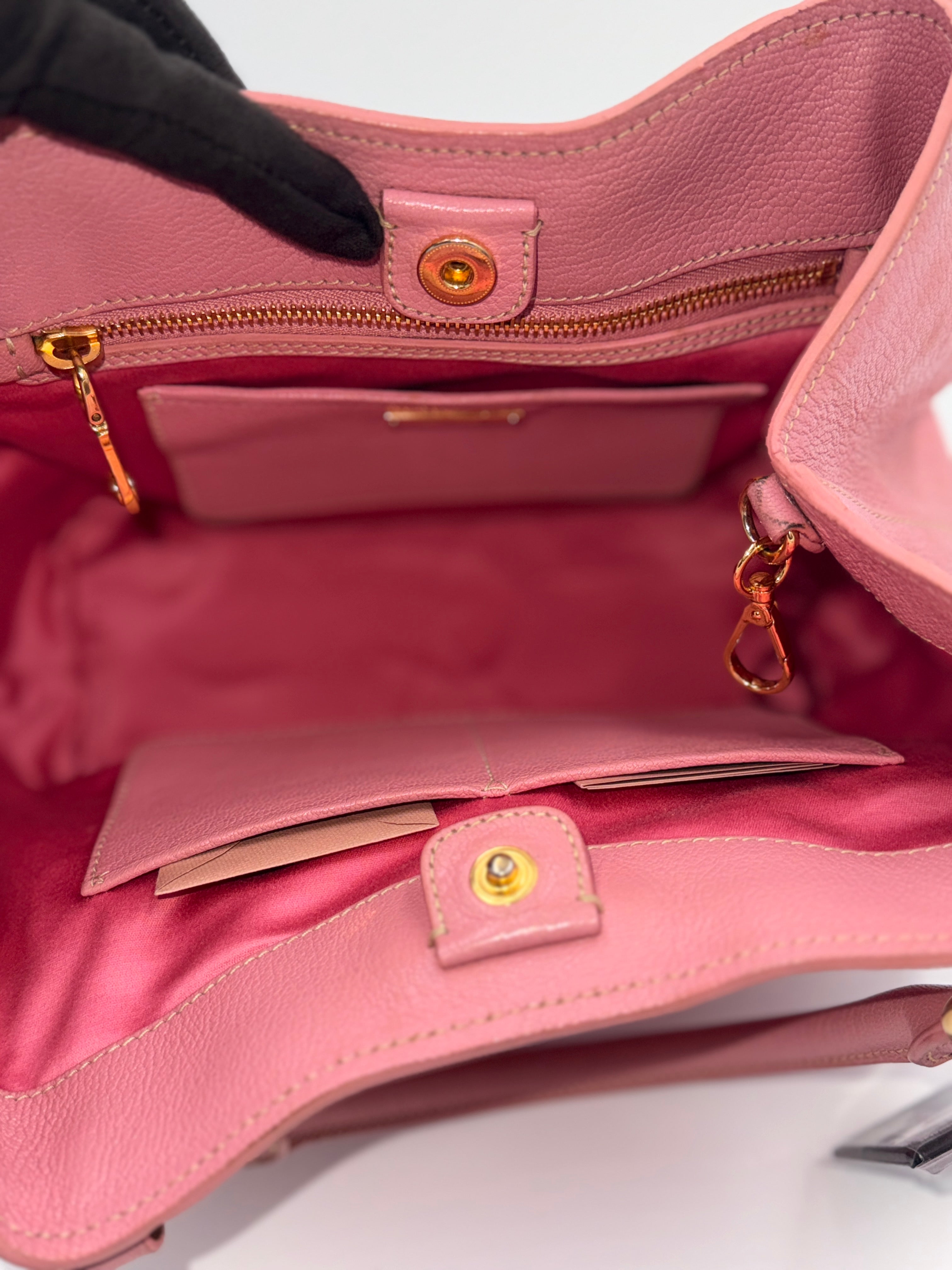 Pre-Owned Miu Miu Rose Pink Convertible Madras Bag - Authenticated