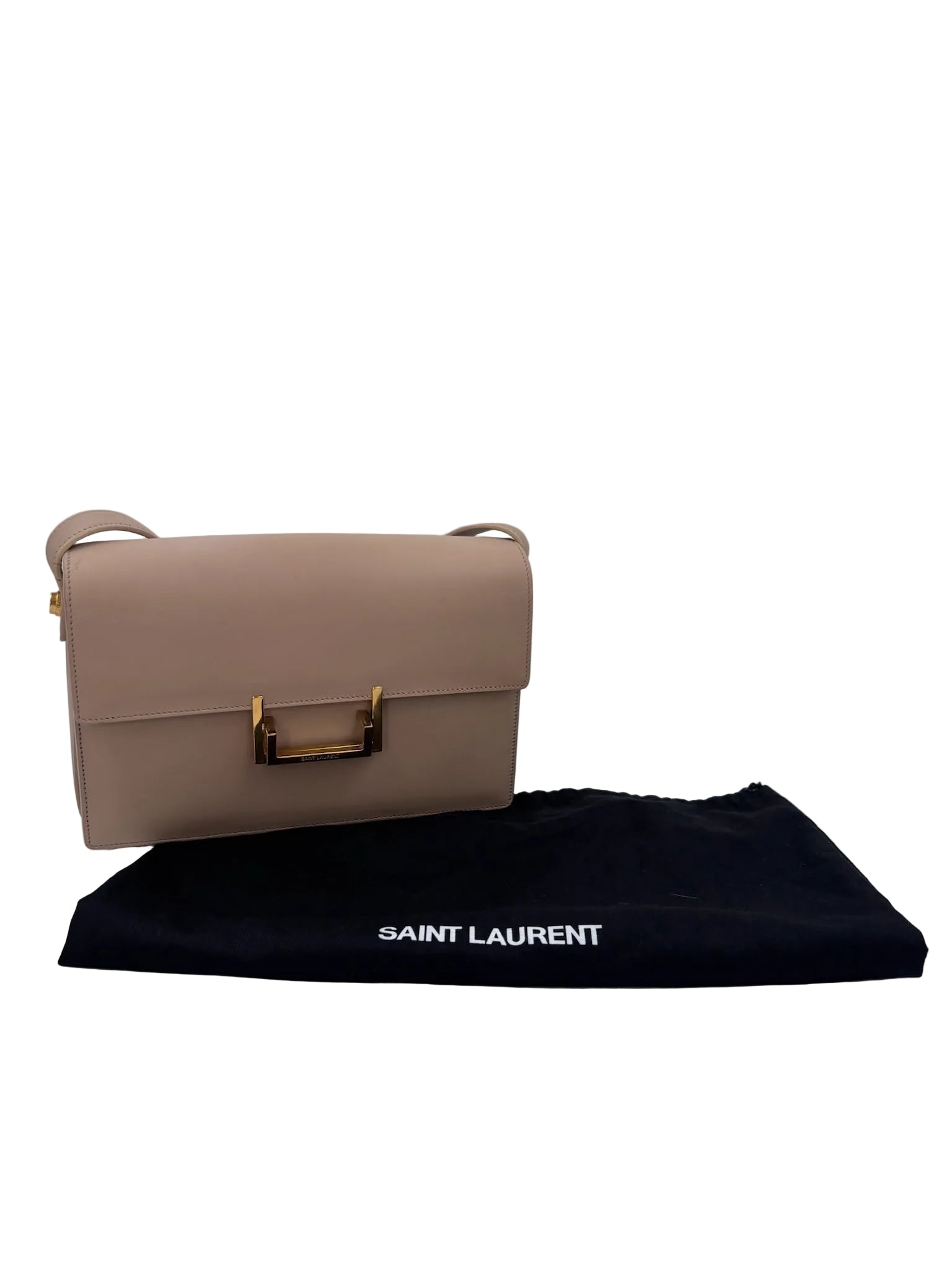 Pre-owned Saint Laurent Lulu Medium Bag Beige - Authenticated