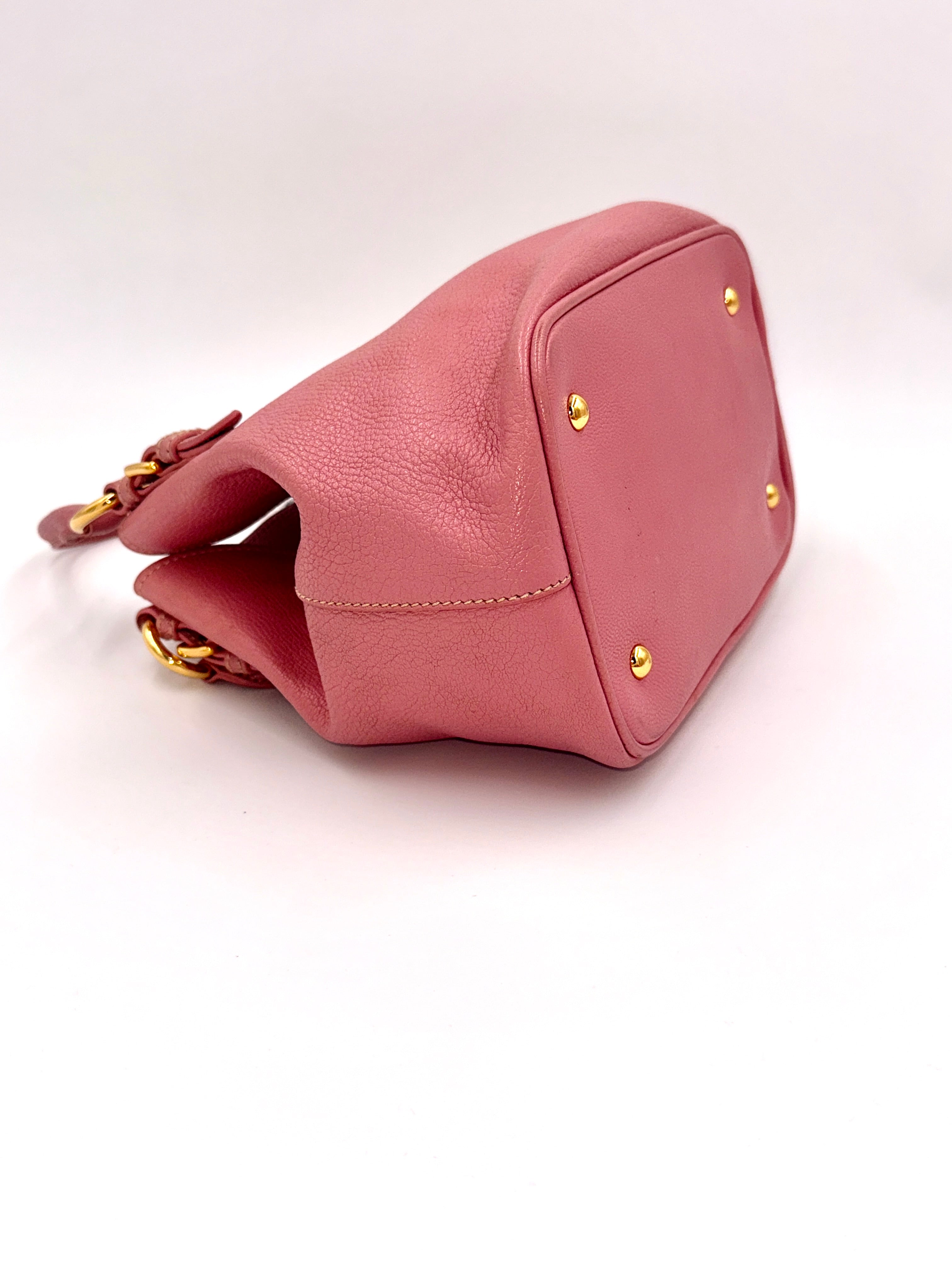 Pre-Owned Miu Miu Rose Pink Convertible Madras Bag - Authenticated