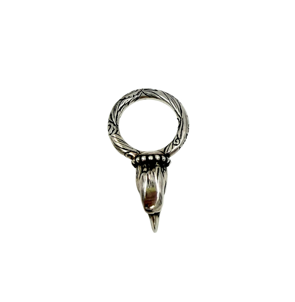 Pre-owned Gucci Anger Forest Eagle Head Ring Sterling Silver - Authenticated