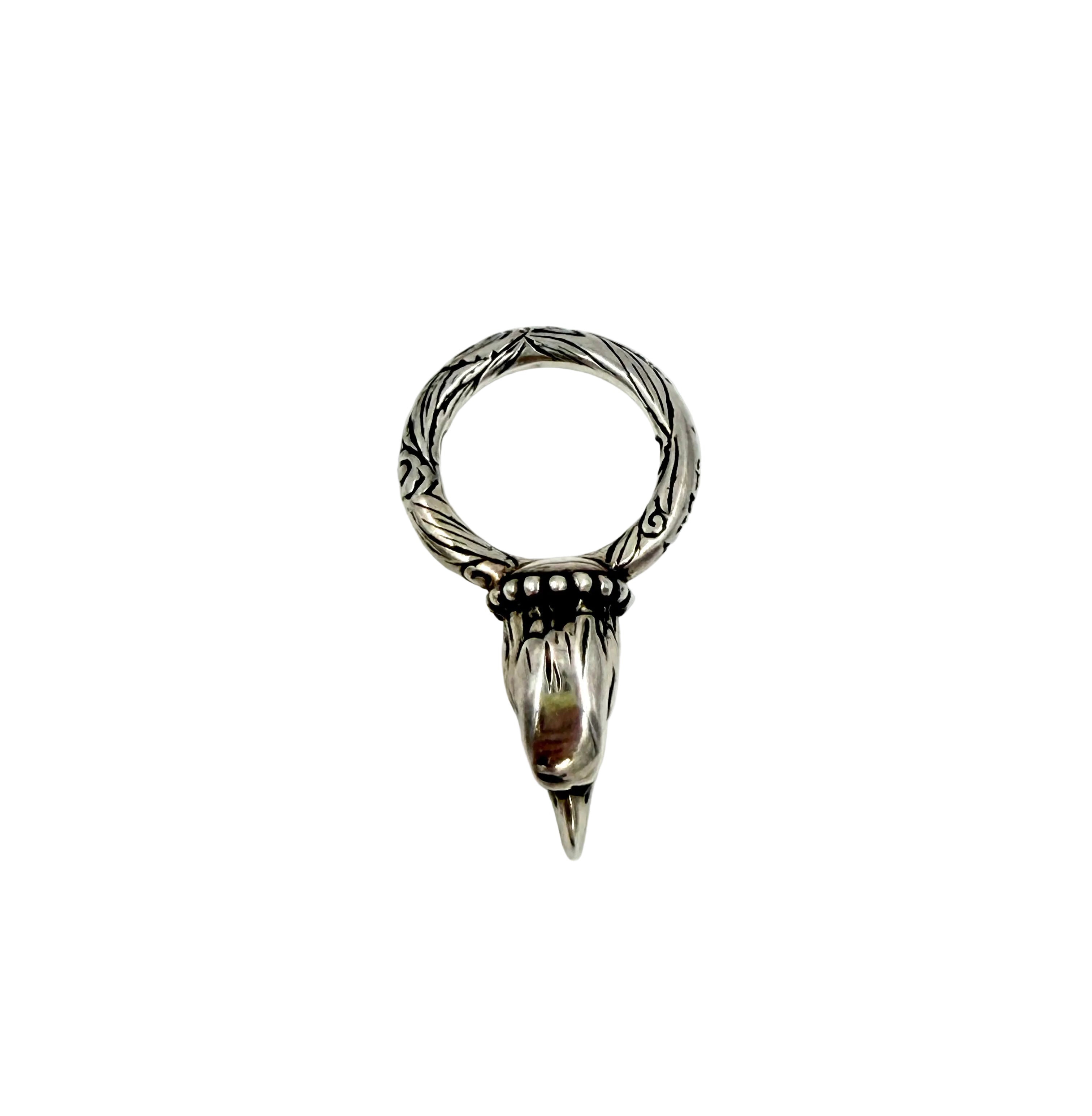 Pre-owned Gucci Anger Forest Eagle Head Ring Sterling Silver - Authenticated