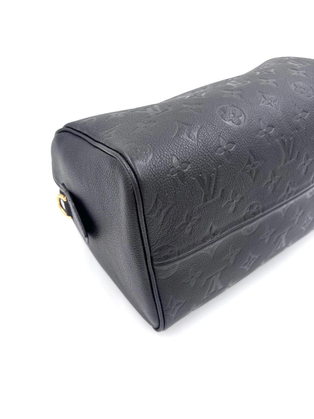 Pre-owned Louis Vuitton Speedy Bandoulière 25 Black Monogram Empreinte Leather - Authenticated