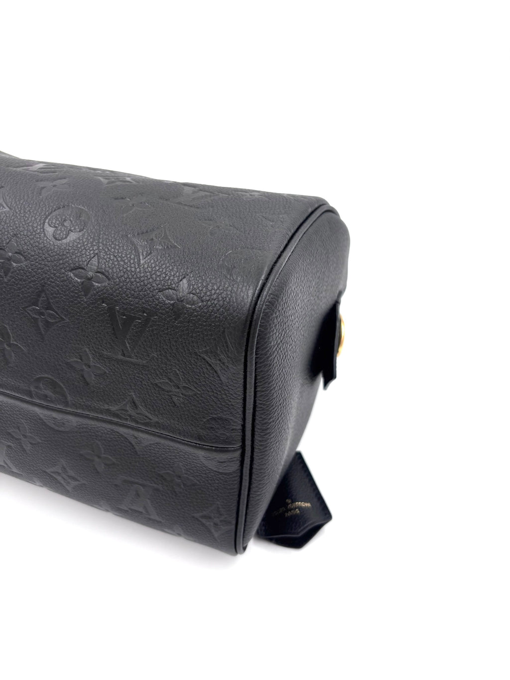 Pre-owned Louis Vuitton Speedy Bandoulière 25 Black Monogram Empreinte Leather - Authenticated