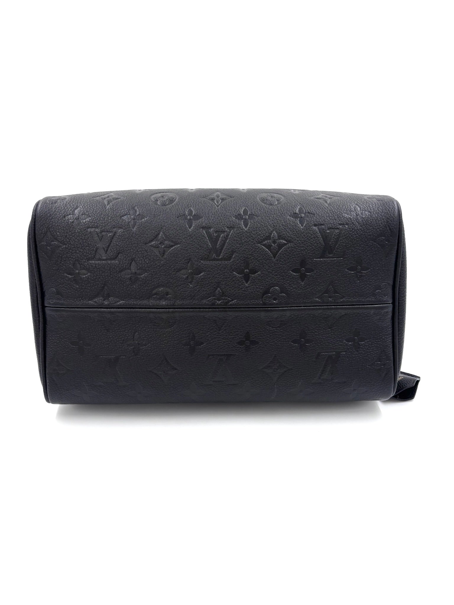 Pre-owned Louis Vuitton Speedy Bandoulière 25 Black Monogram Empreinte Leather - Authenticated
