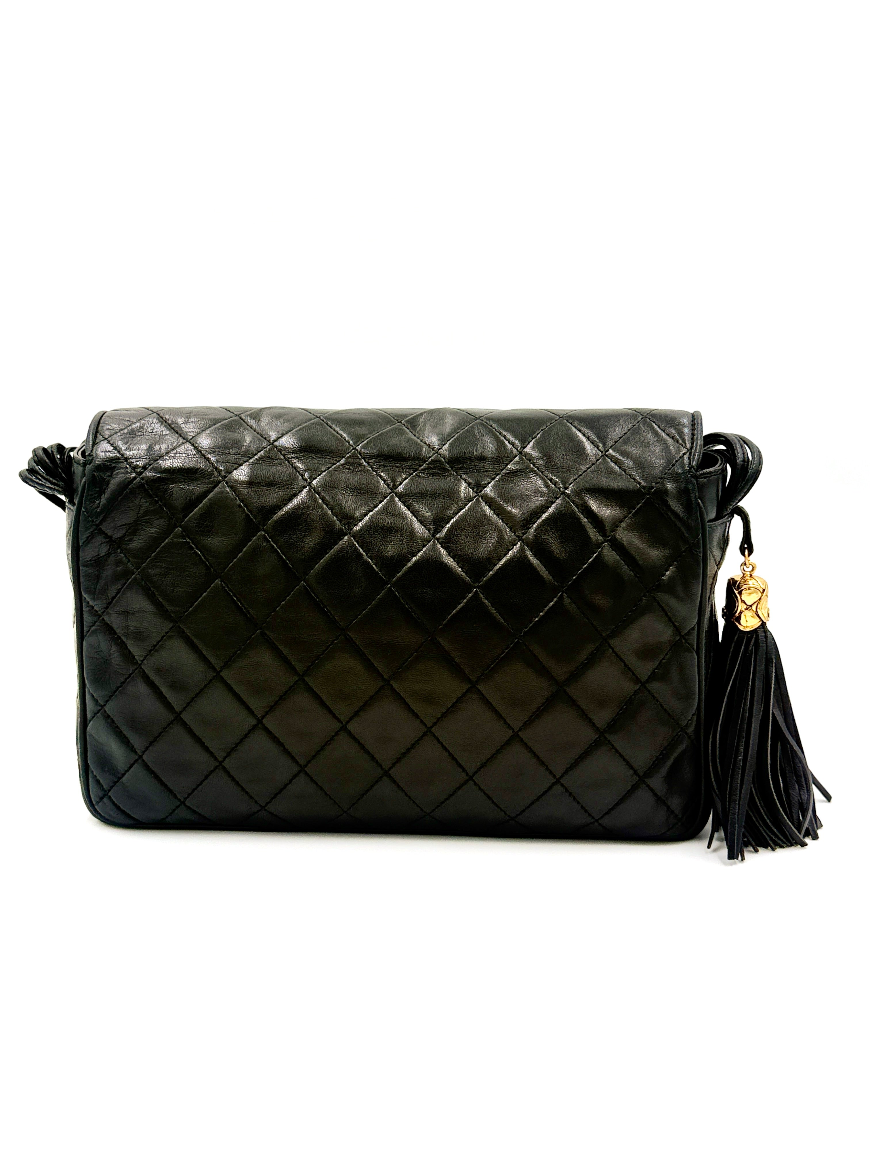 Pre-Owned Chanel Vintage Lambskin Flap with Tassel Multi Cord Strap - Authenticated