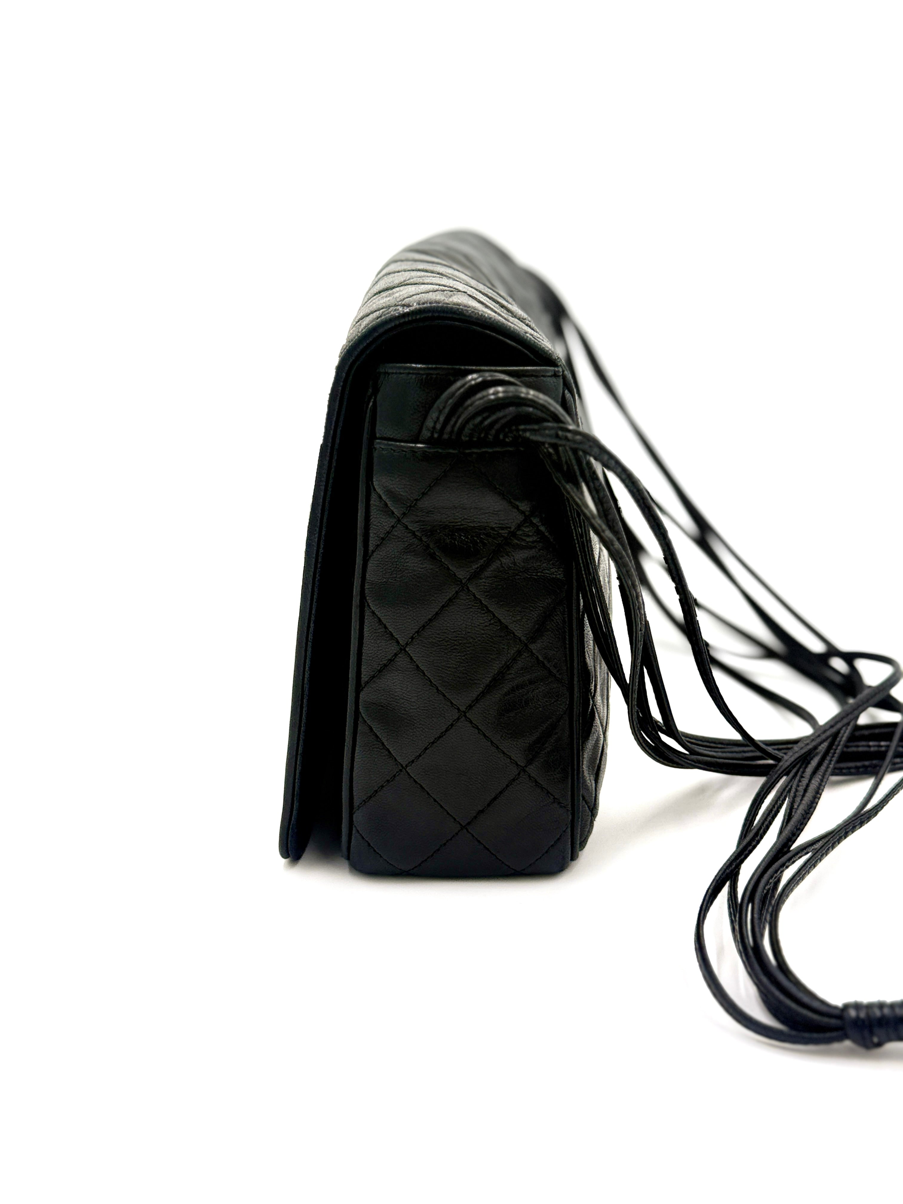 Pre-Owned Chanel Vintage Lambskin Flap with Tassel Multi Cord Strap - Authenticated
