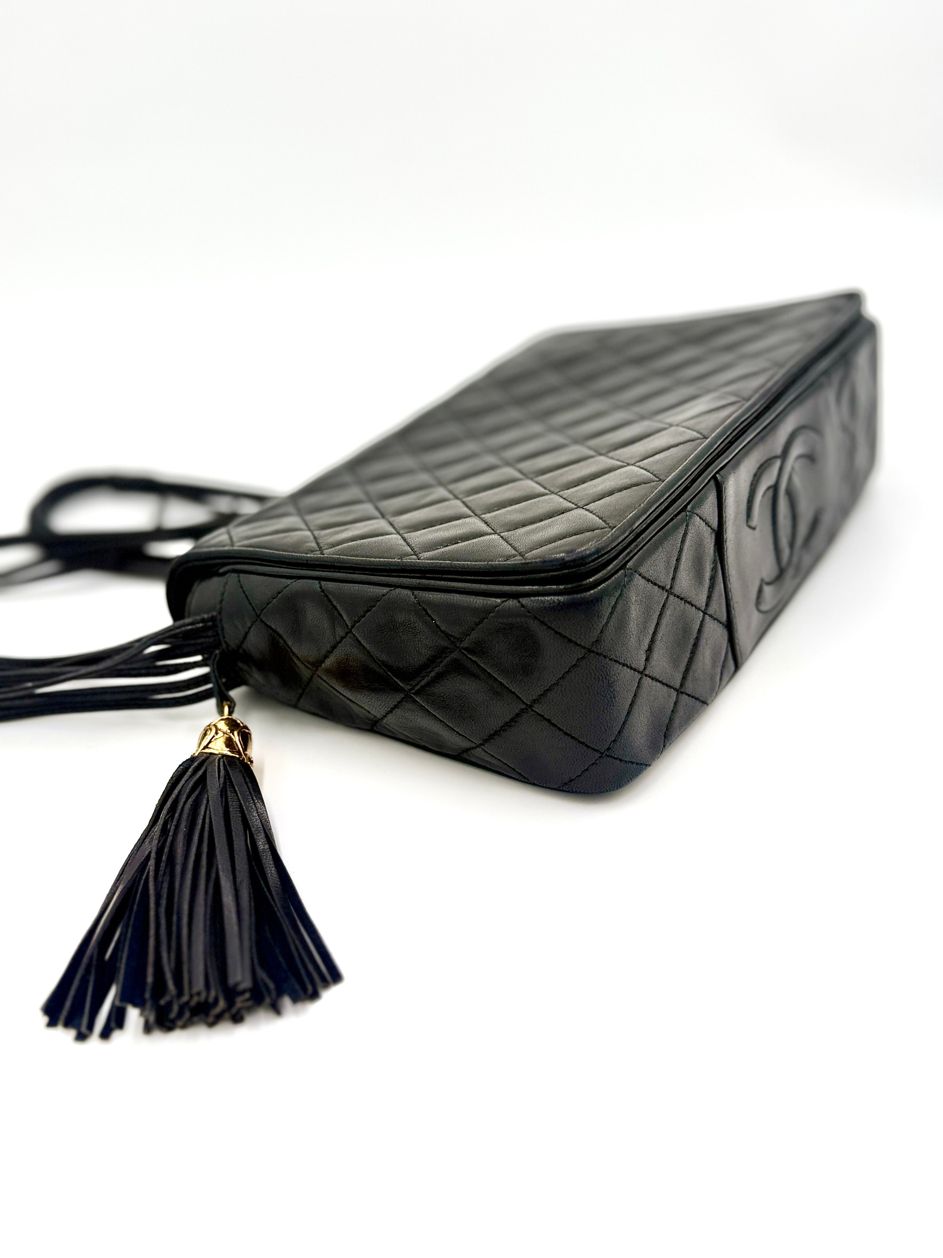 Pre-Owned Chanel Vintage Lambskin Flap with Tassel Multi Cord Strap - Authenticated